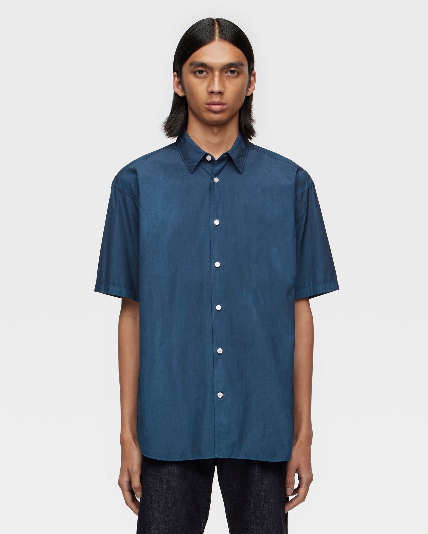 BROAD S/S SHIRT - NATURAL INDIGO