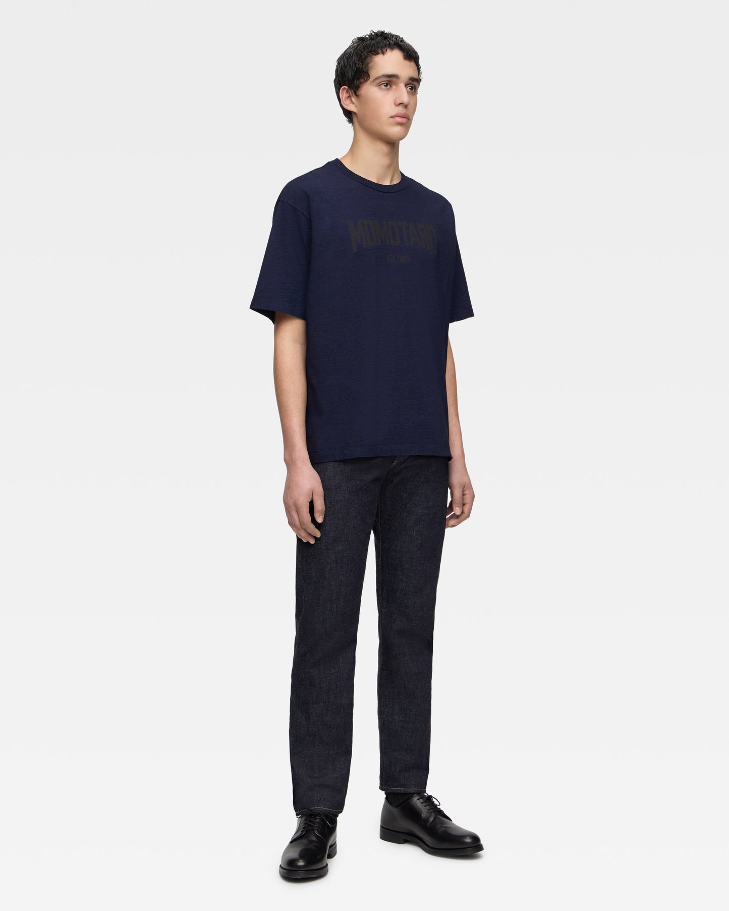 YARN DYED S/S TEE - ALPHABET(FRONT)