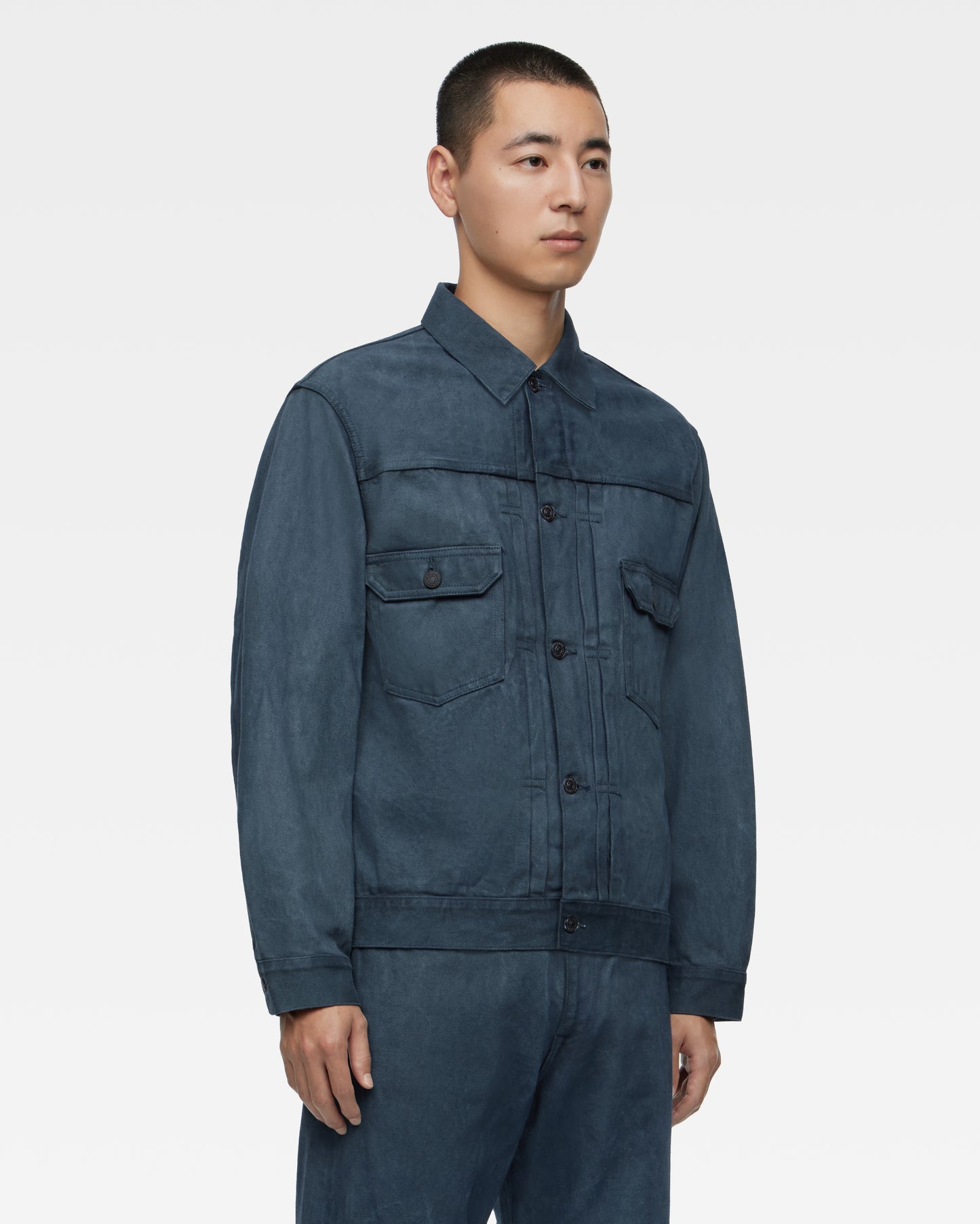 Mud & Natural Indigo Dyed Denim Jacket