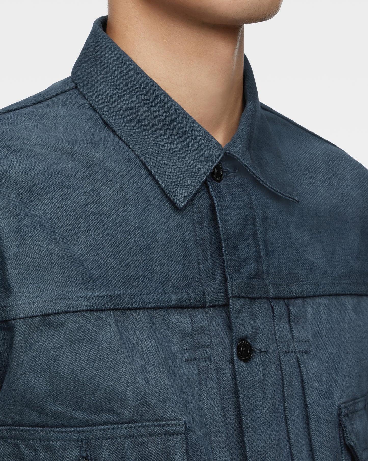 Mud & Natural Indigo Dyed Denim Jacket