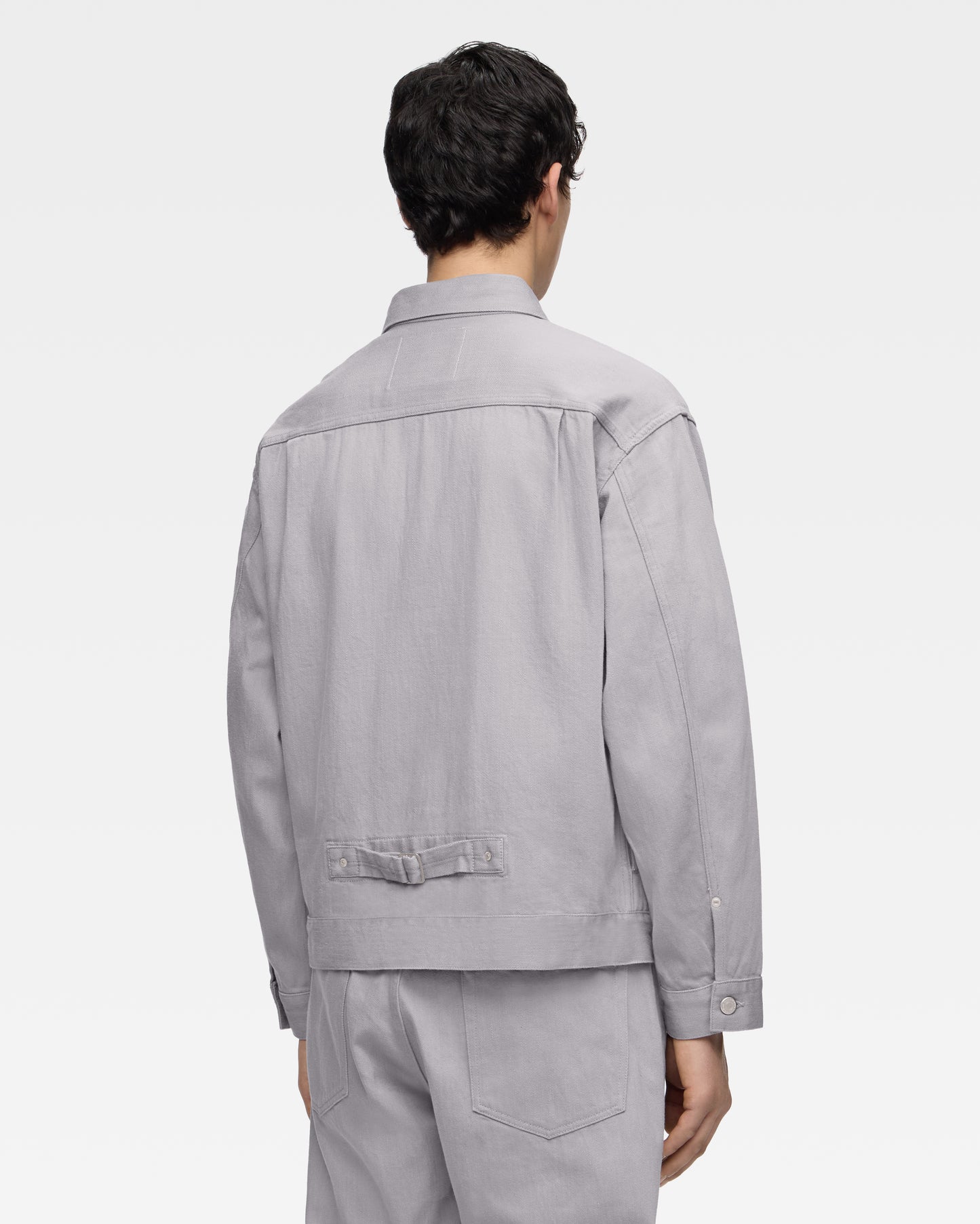 #001 DENIM JACKET - CHACOAL DYED