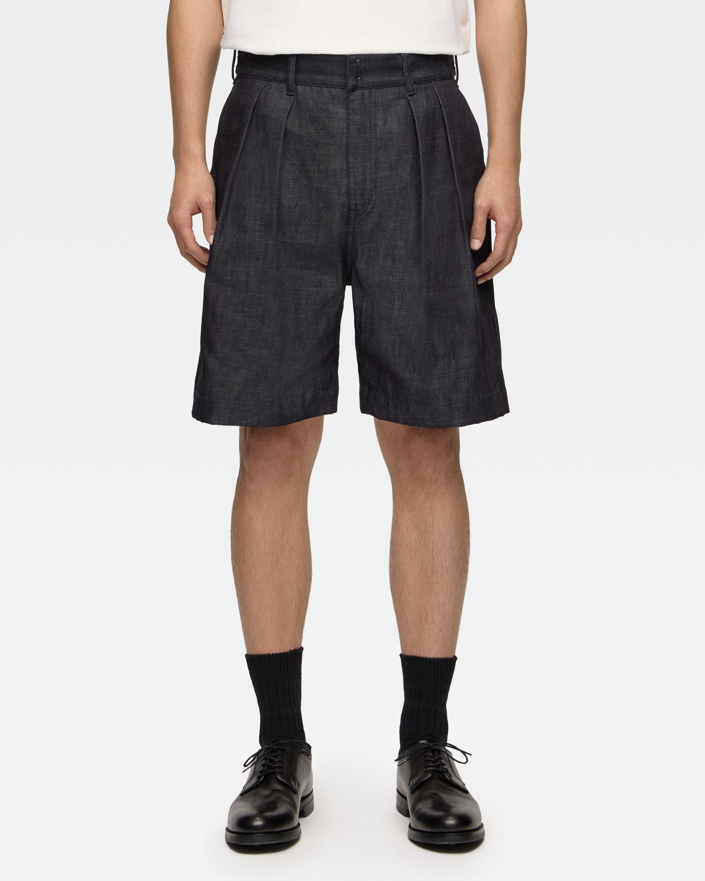 DENIM WIDE SHORTS