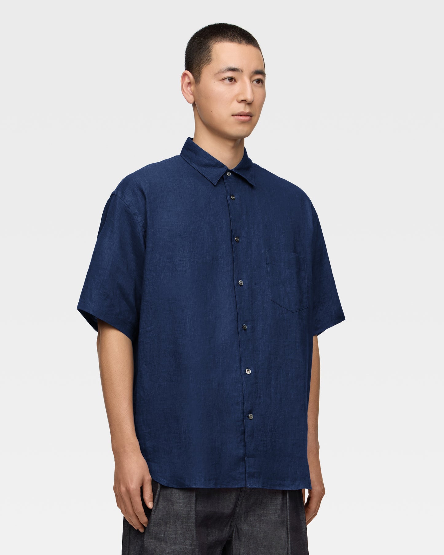 LINEN S/S SHIRT - INDIGO