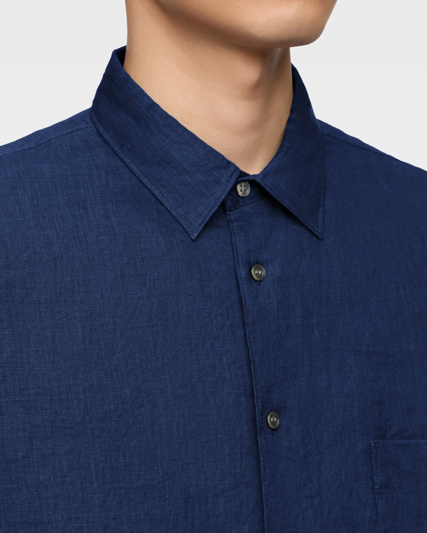 LINEN S/S SHIRT - INDIGO