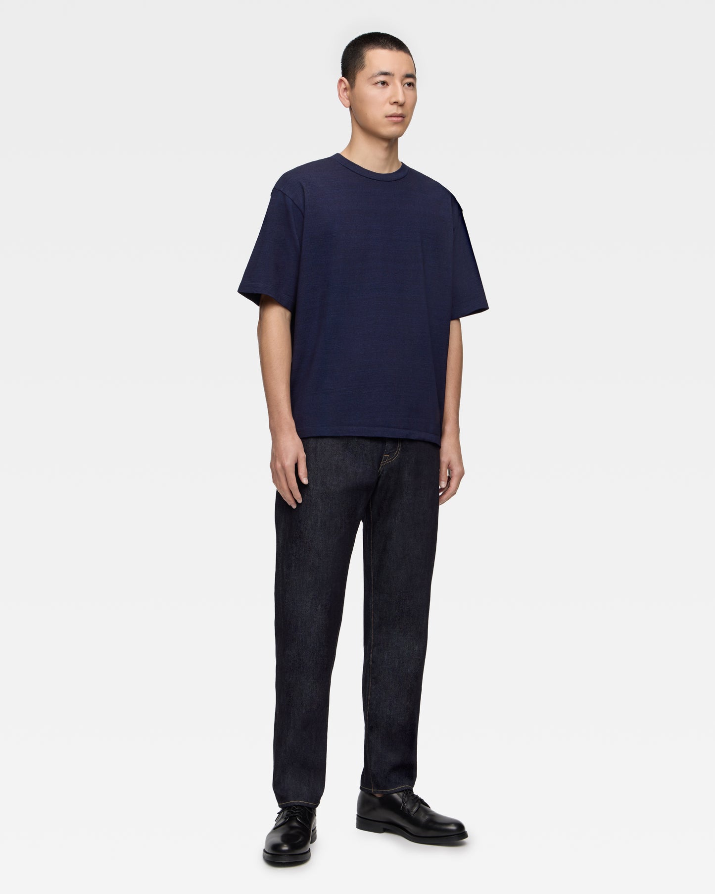 YARN DYED S/S TEE - INDIGO