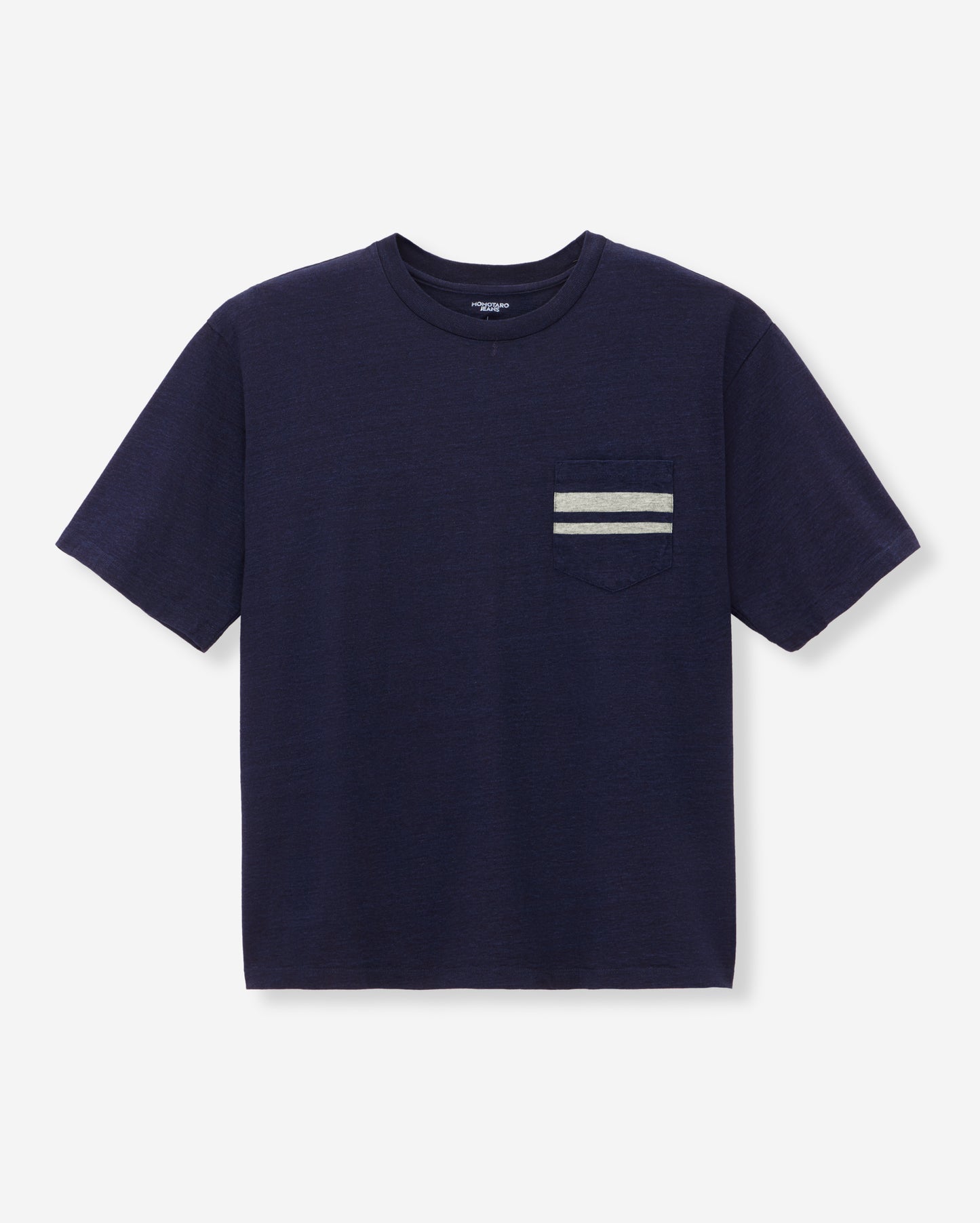 YARN DYED S/S POCKET TEE - INDIGO