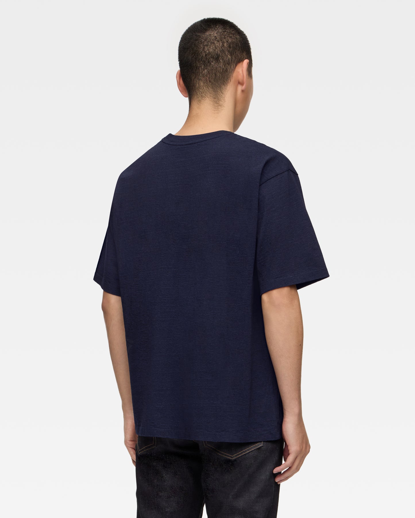 YARN DYED S/S TEE - MOMOTARO