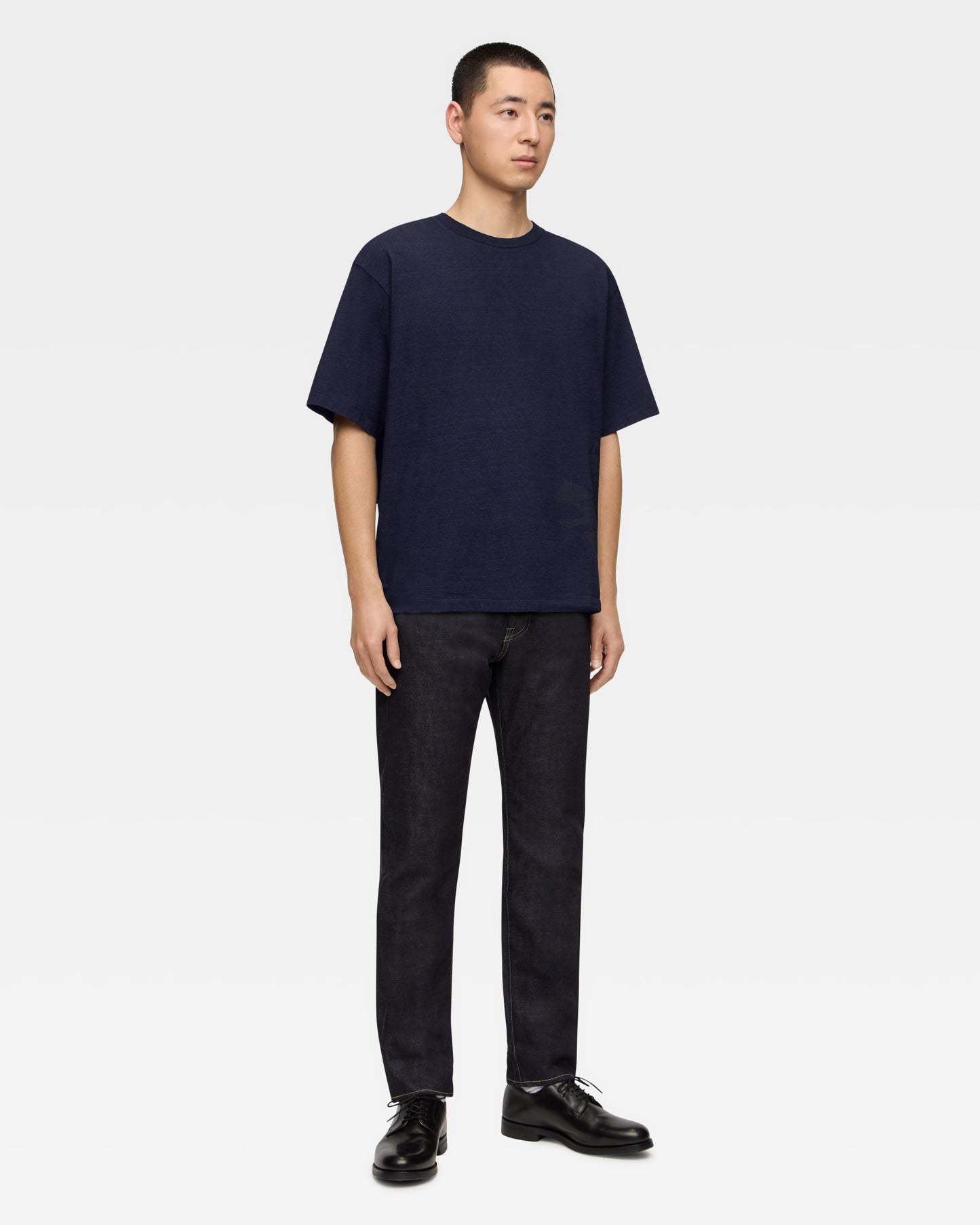 YARN DYED S/S TEE - MOMOTARO
