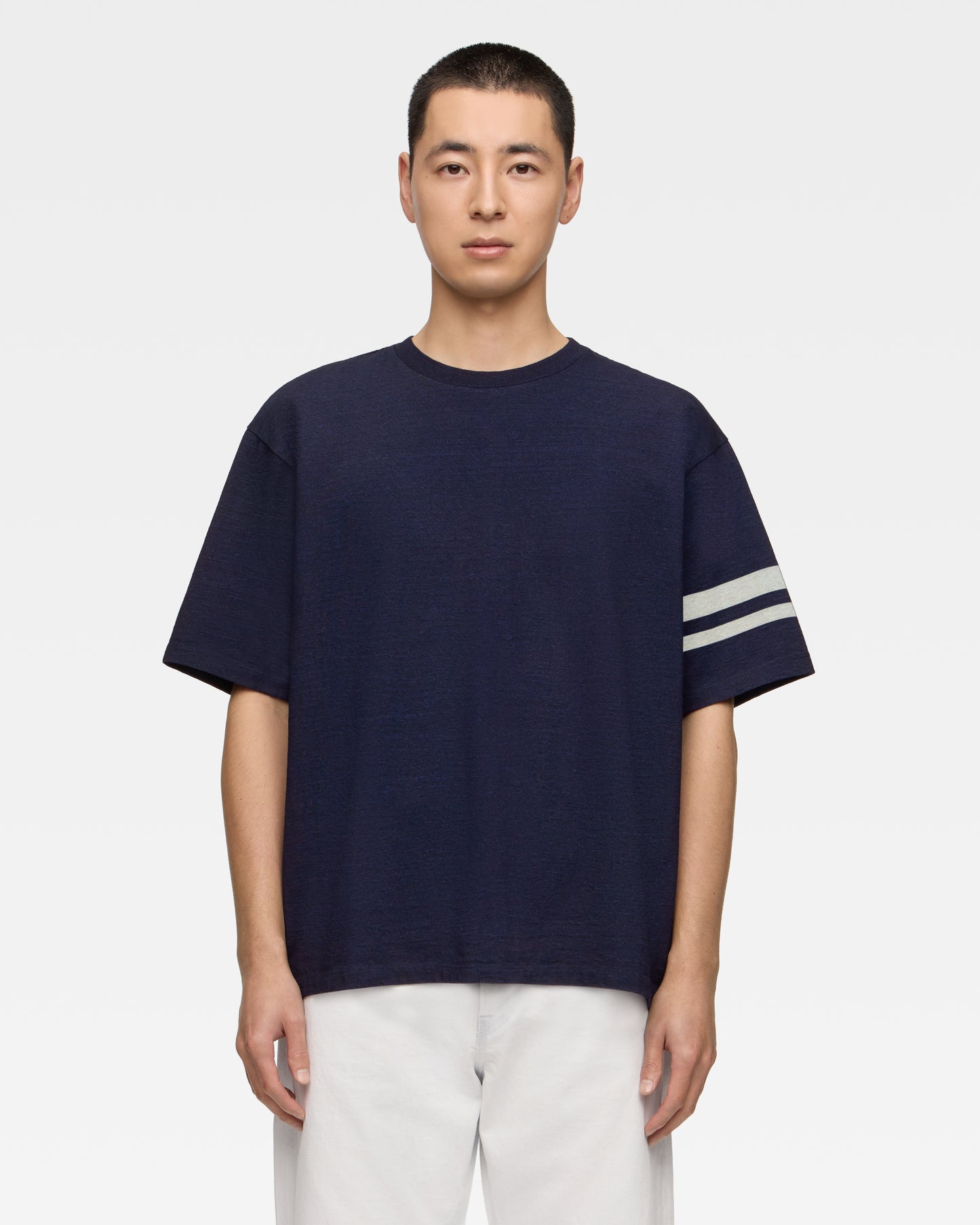 YARN DYED TEE - DISCHARGE PRINT