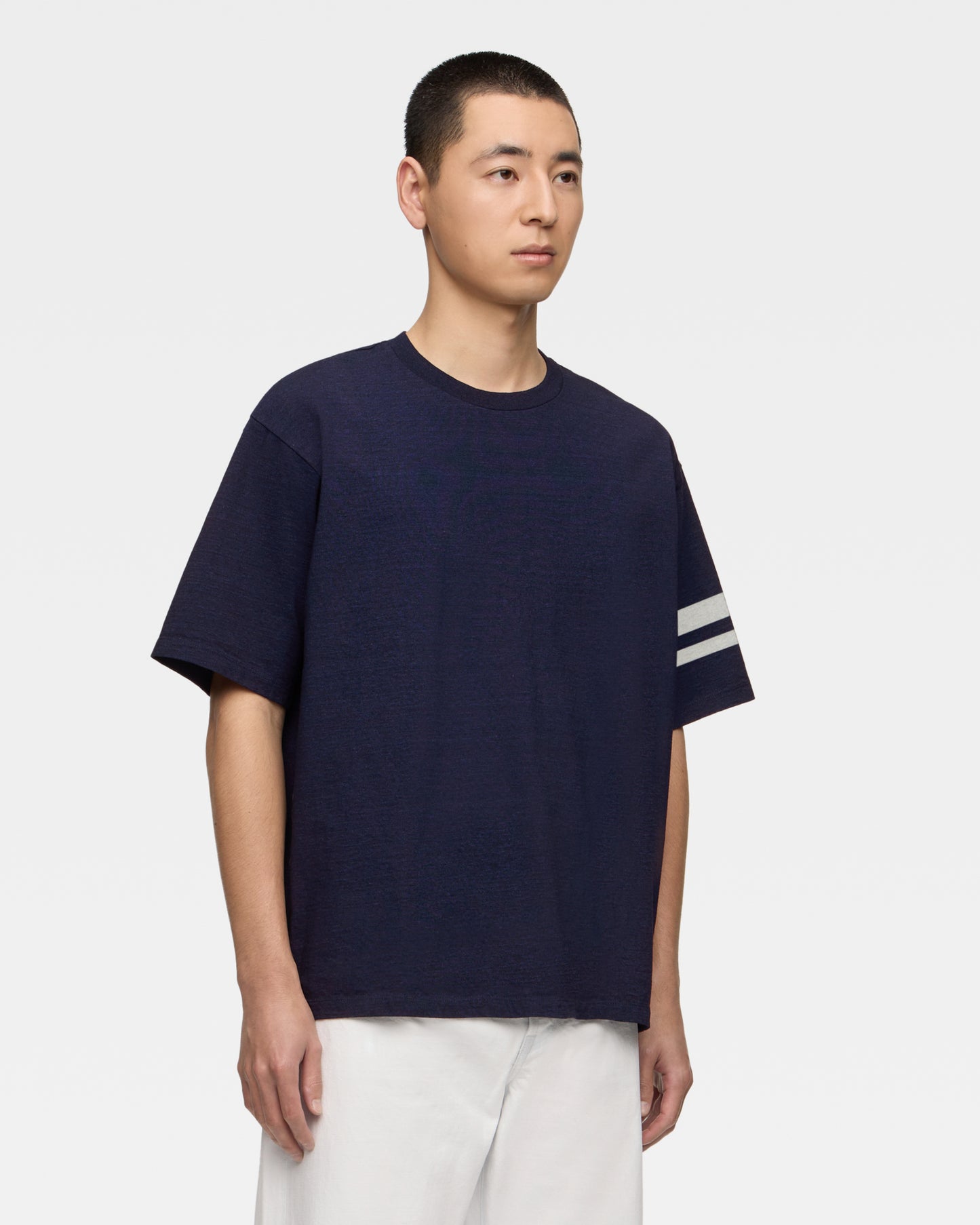 YARN DYED TEE - DISCHARGE PRINT