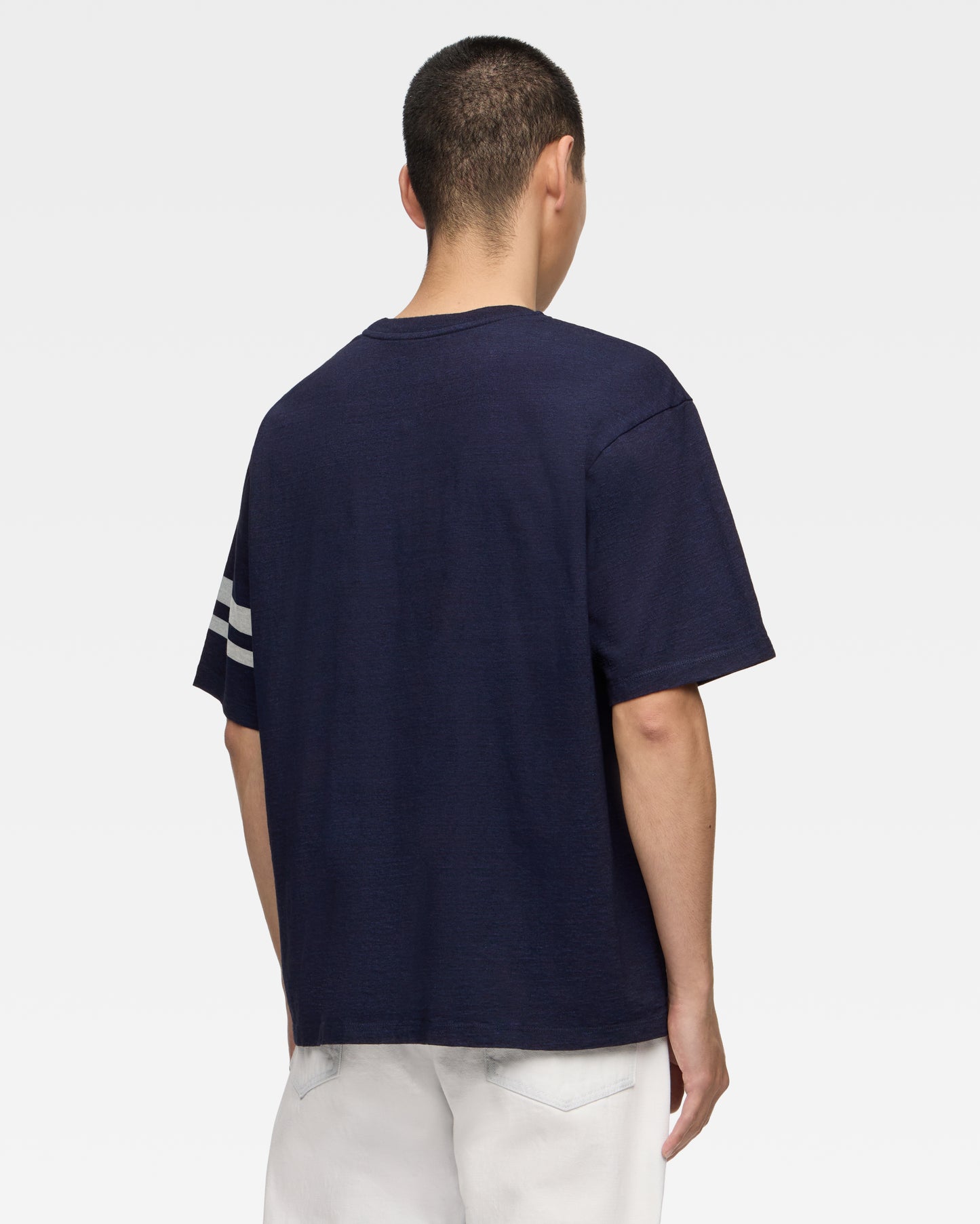 YARN DYED TEE - DISCHARGE PRINT