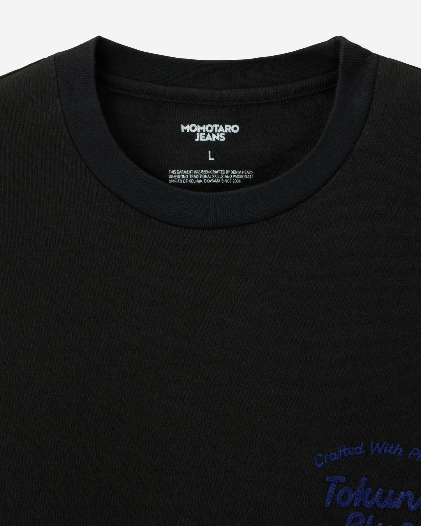 ZIMBABWE COTTON S/S TEE - EMBROIDERY - MOMOTARO JEANS