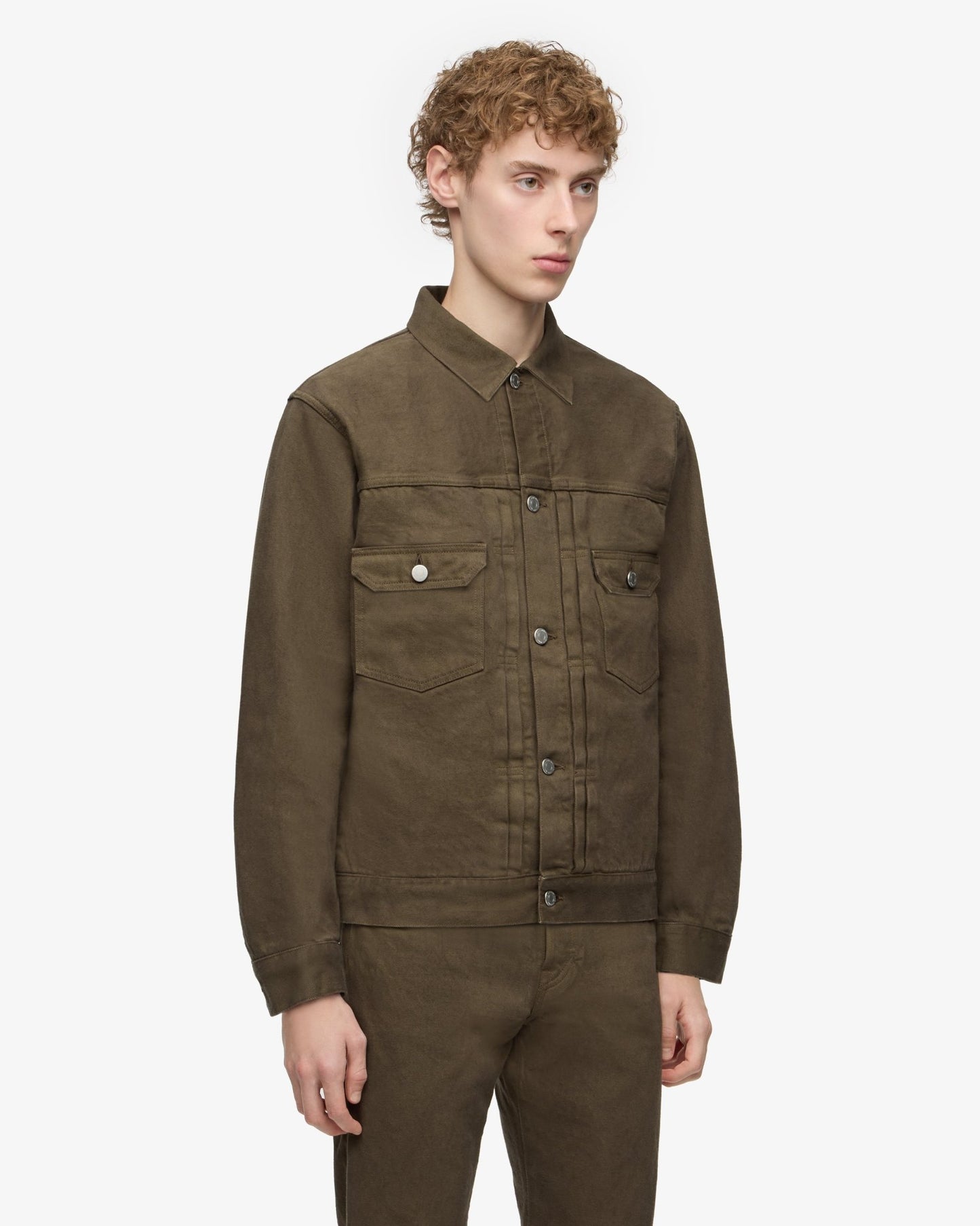 002 DENIM JACKET - MOSS - MOMOTARO JEANS