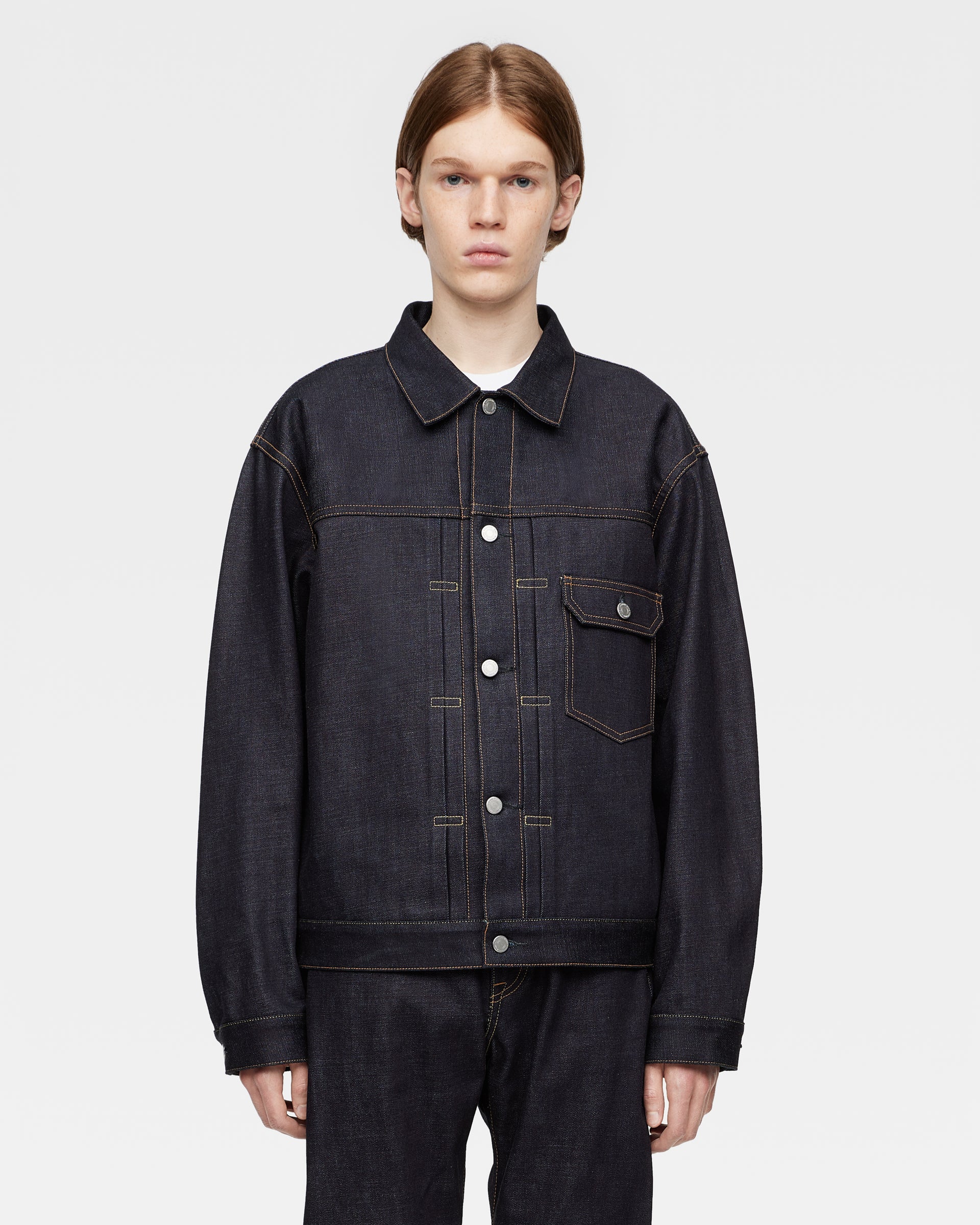 001 STANDARD DENIM JACKET 14.7oz – MOMOTARO JEANS 
