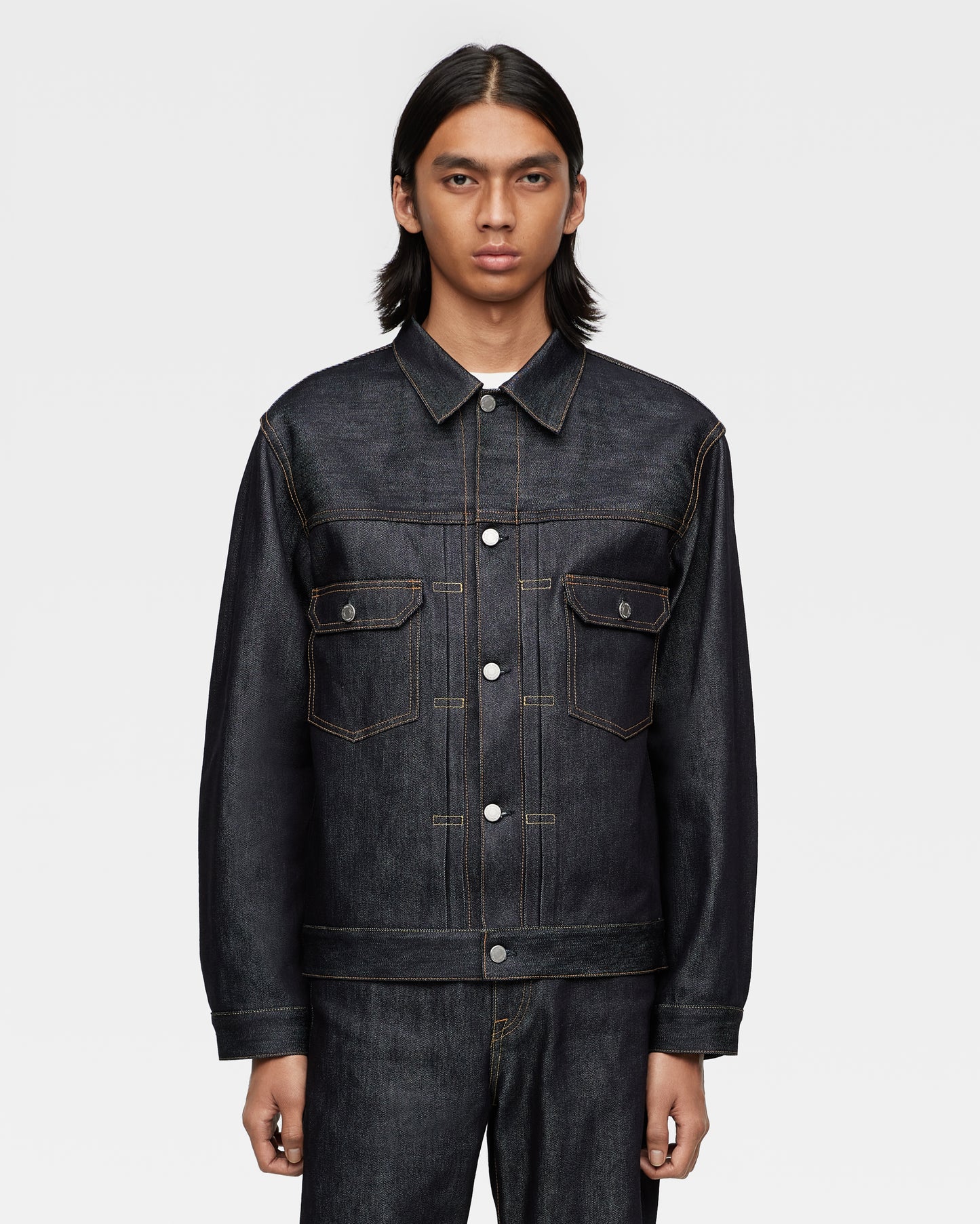 #002 SILK DENIM JACKET 15oz