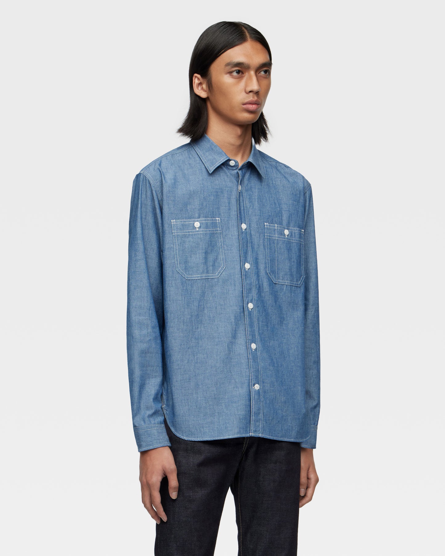 TRIPLE STITCH L/S CHAMBRAY SHIRT