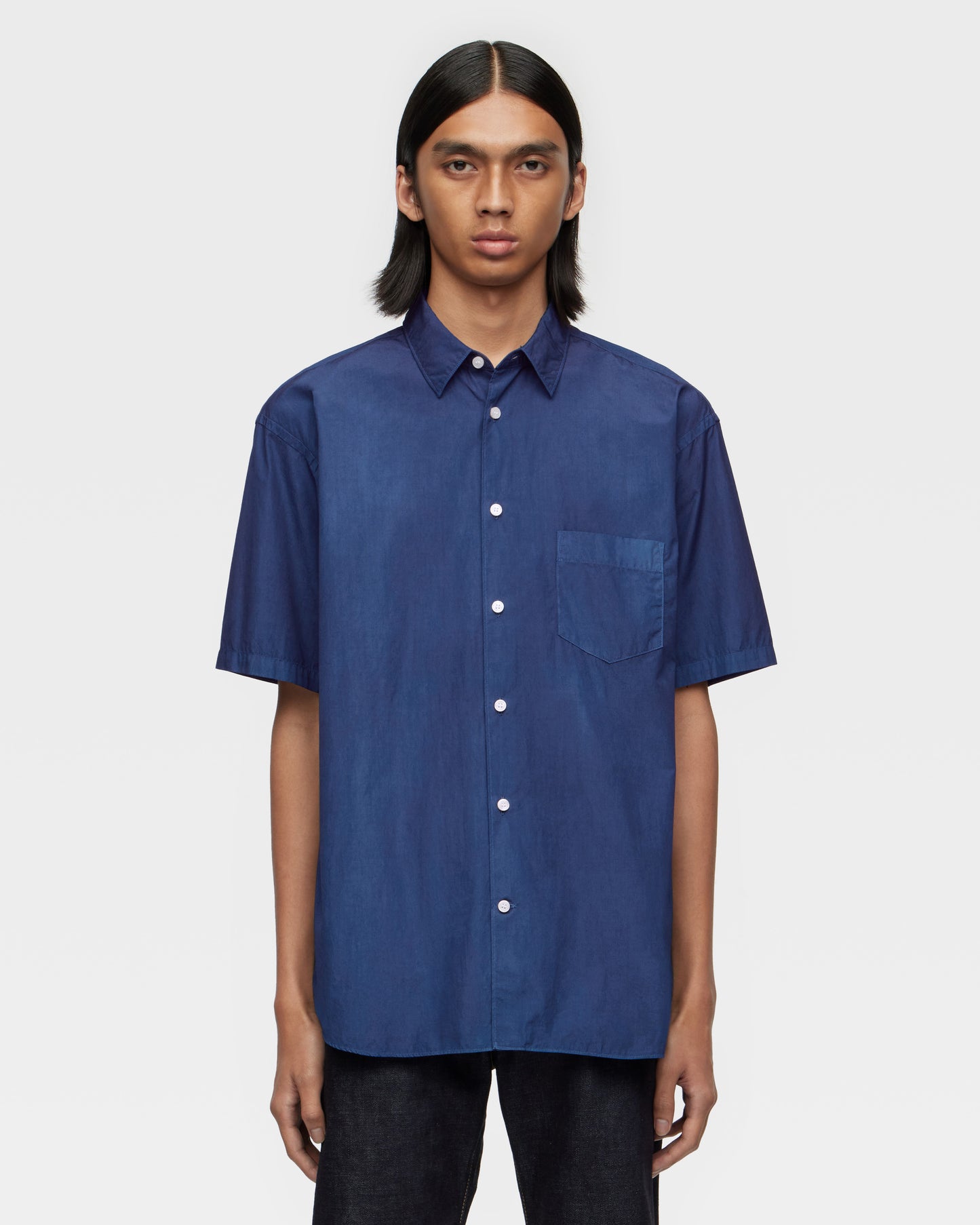 BROAD S/S SHIRT - NATURAL INDIGO