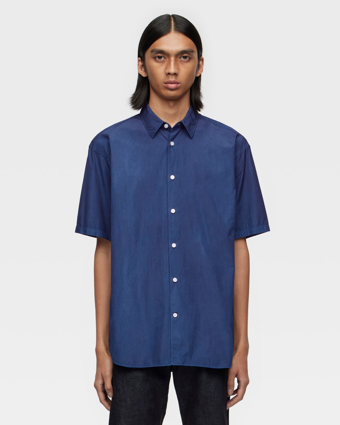 BROAD S/S SHIRT - NATURAL INDIGO