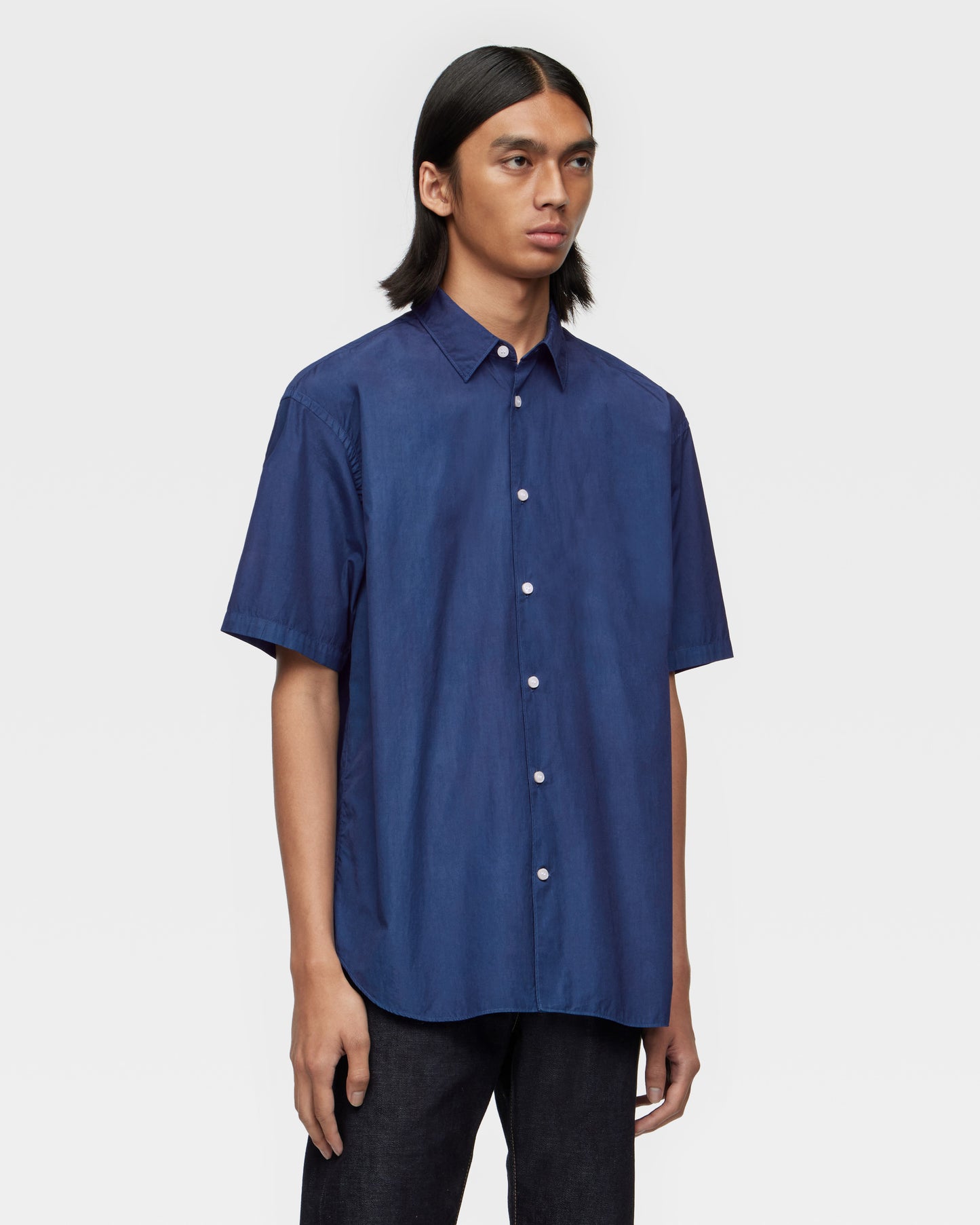 BROAD S/S SHIRT - NATURAL INDIGO