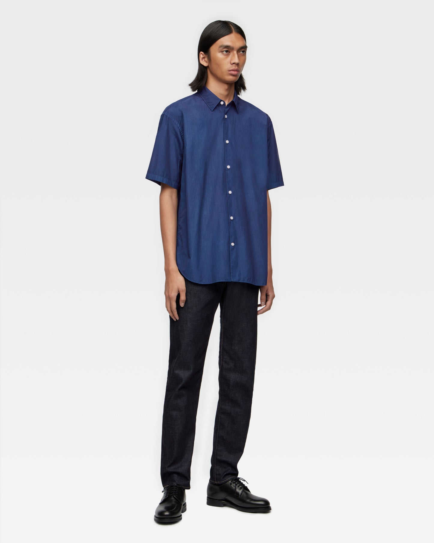 BROAD S/S SHIRT - NATURAL INDIGO