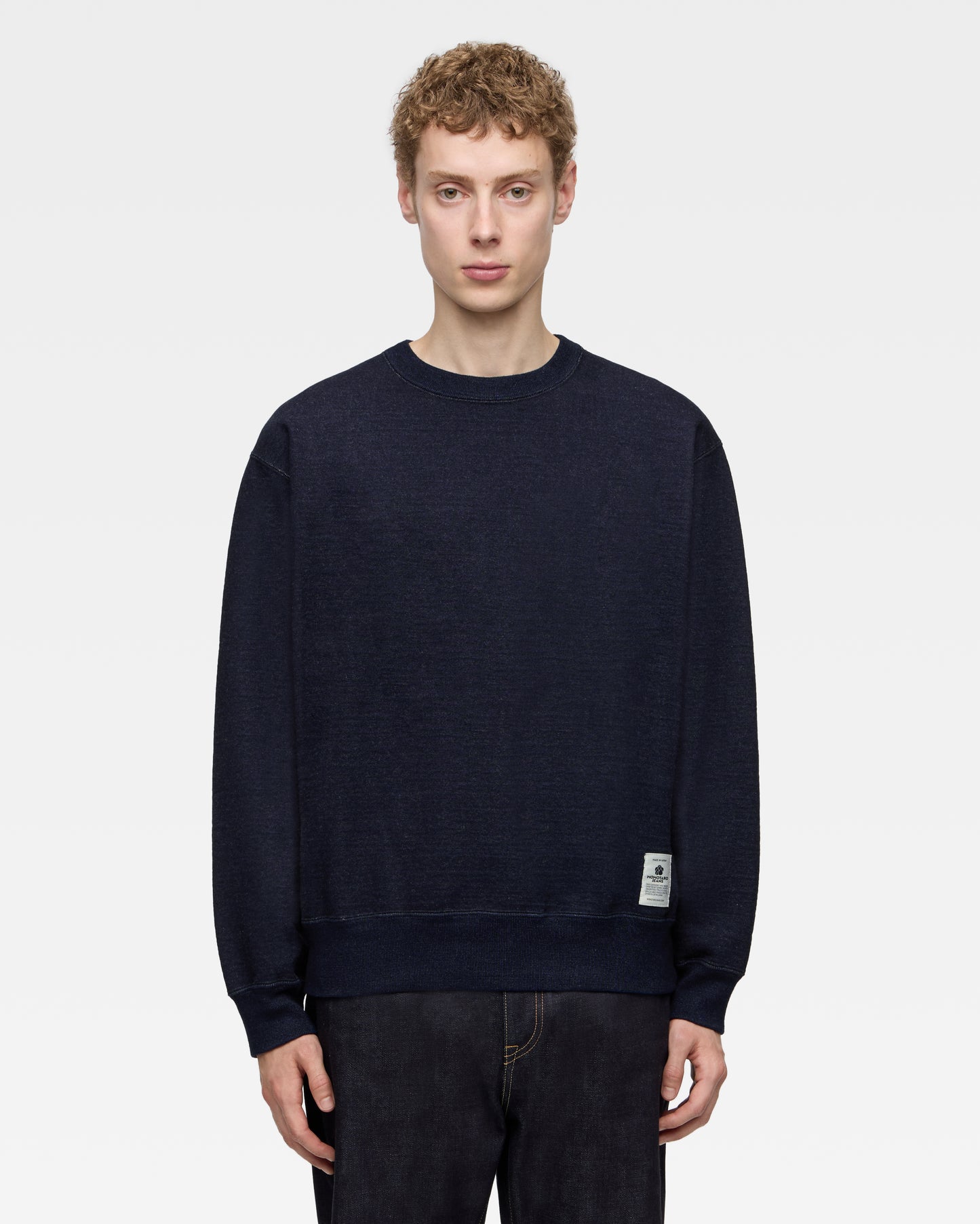 【近日販売予定】INDIGO SWEAT CREW NECK PO-YARN DYED