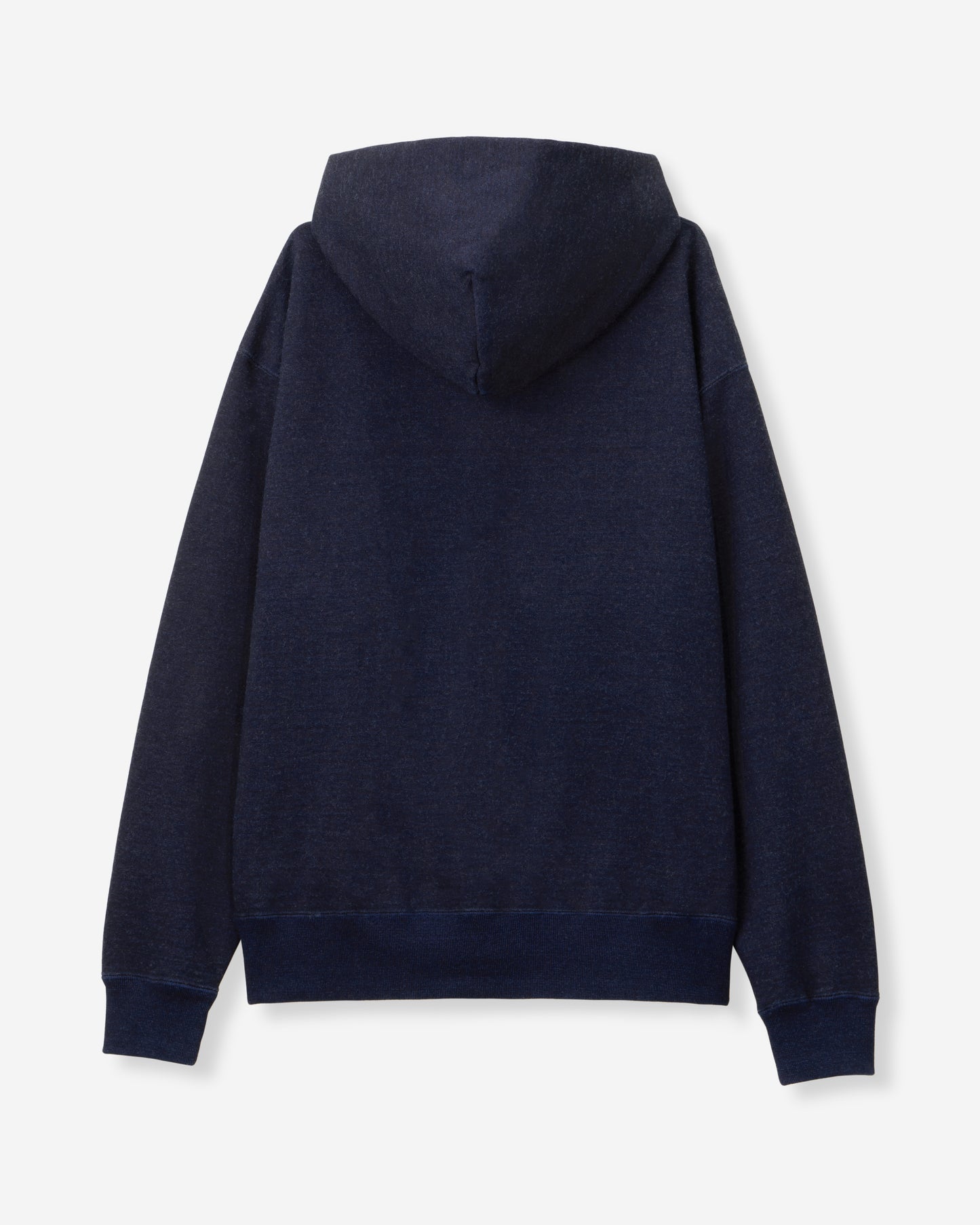 INDIGO SWEAT ZIP UP HOODY-YARN DYED