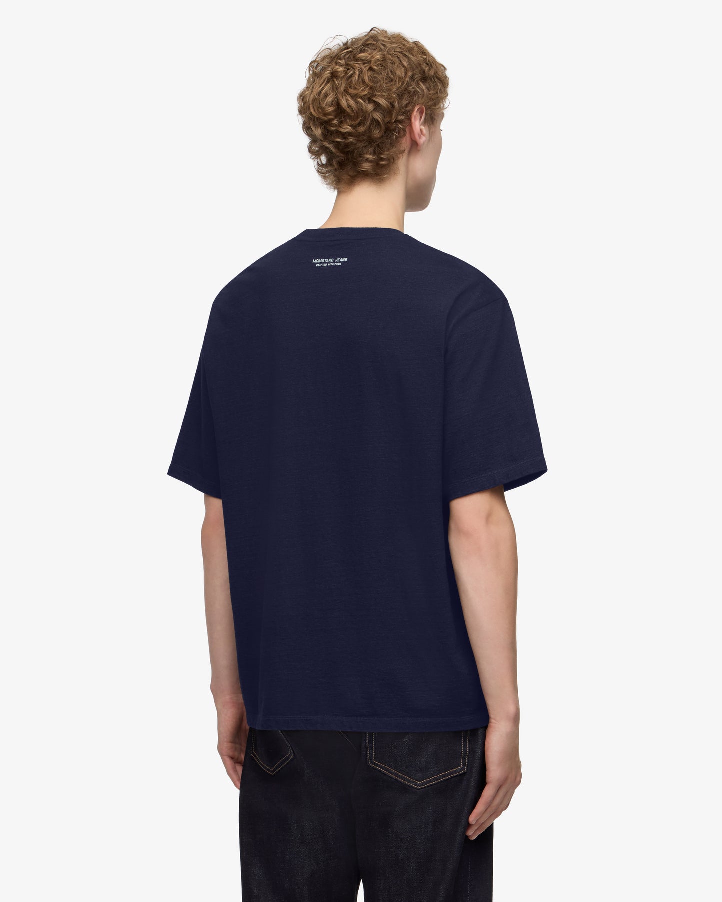 INDIGO YARN DYED TEE - SKULL