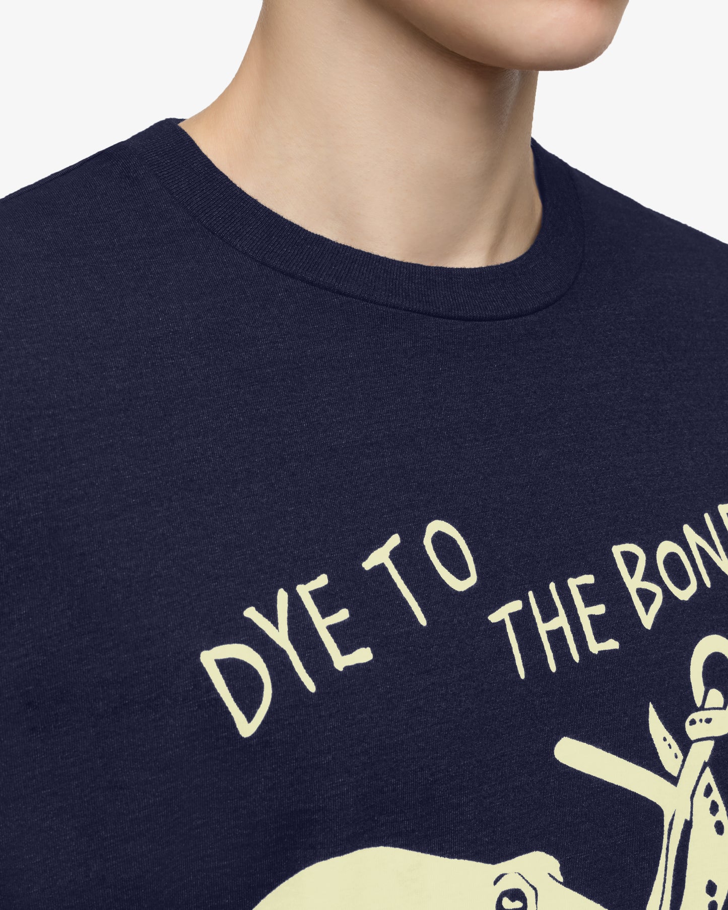 INDIGO YARN DYED TEE - OCTOPUS