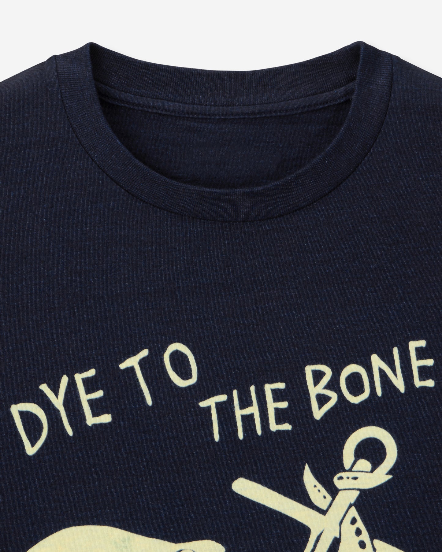 INDIGO YARN DYED TEE - OCTOPUS