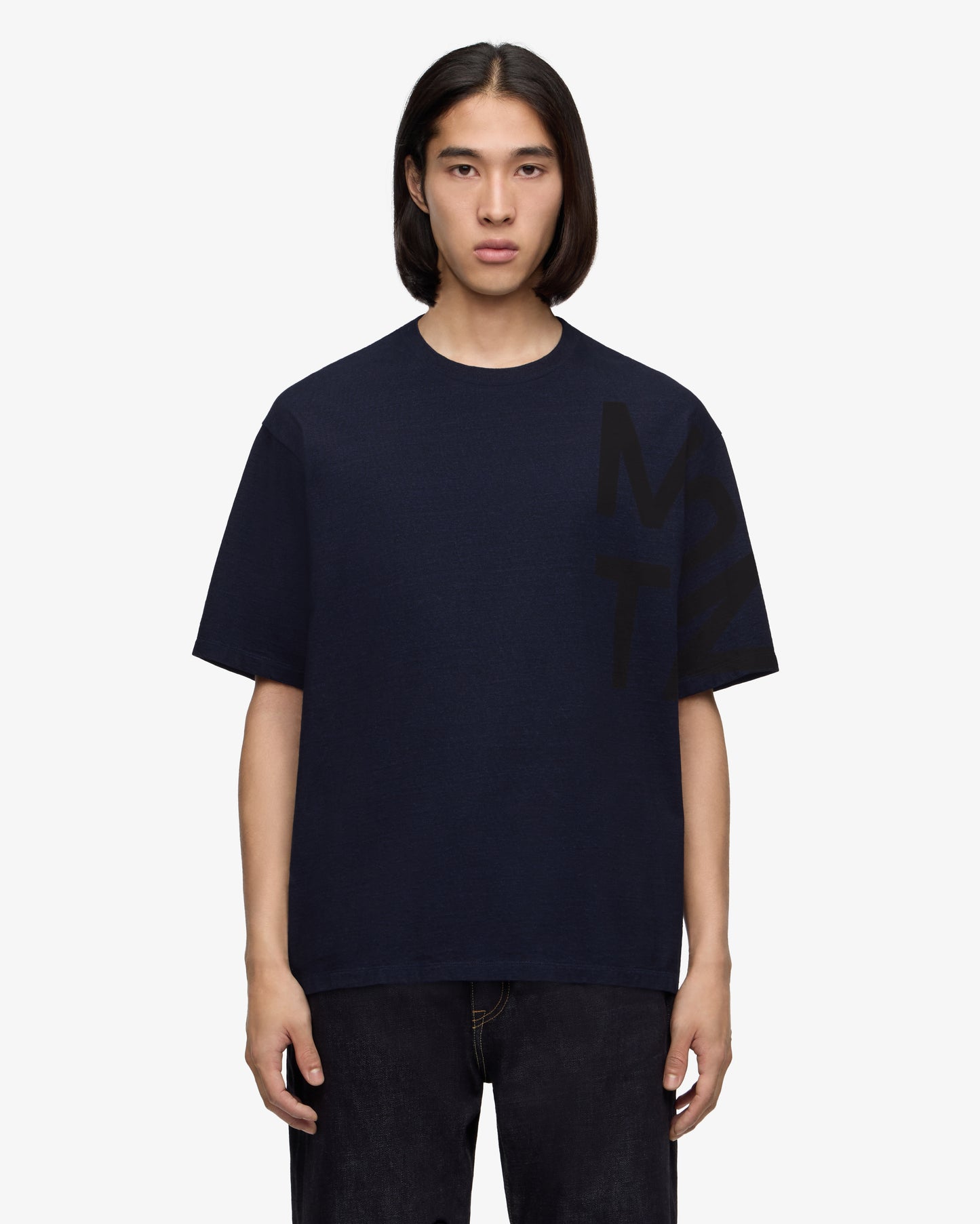 INDIGO YARN DYED S/S TEE - MOMOTARO