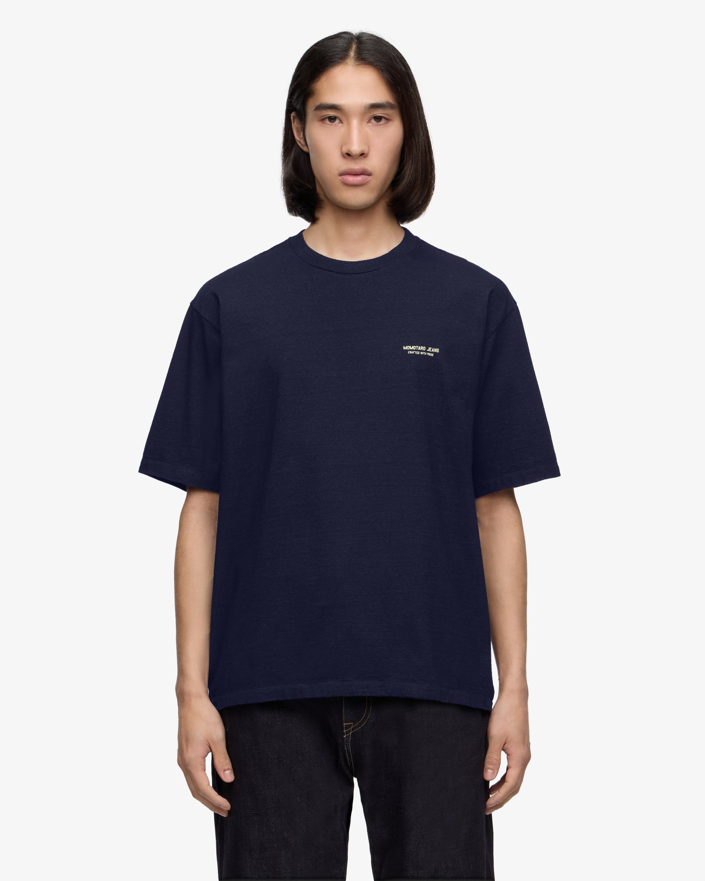 INDIGO YARN DYED TEE - TOKUNO BLUE