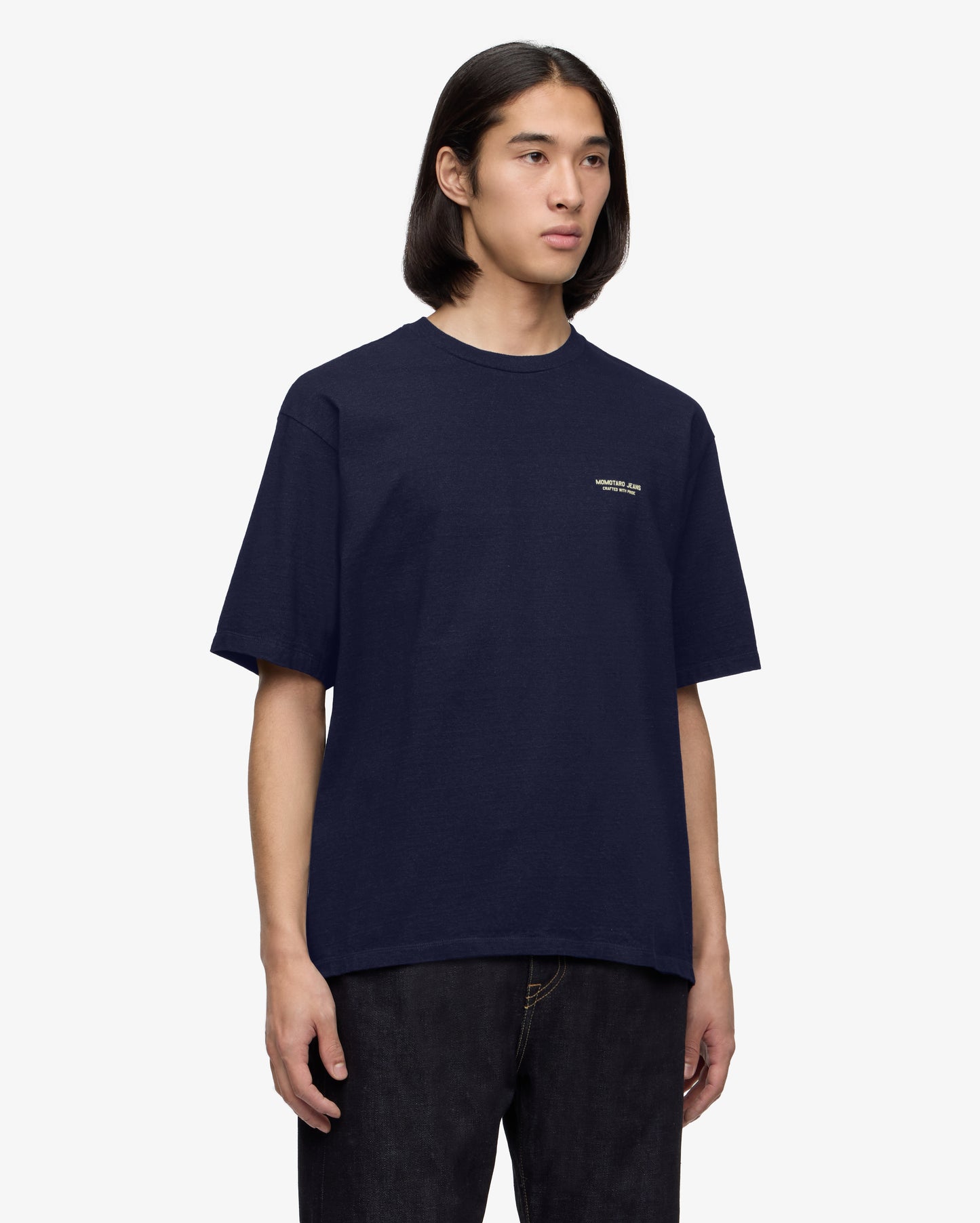 INDIGO YARN DYED TEE - TOKUNO BLUE