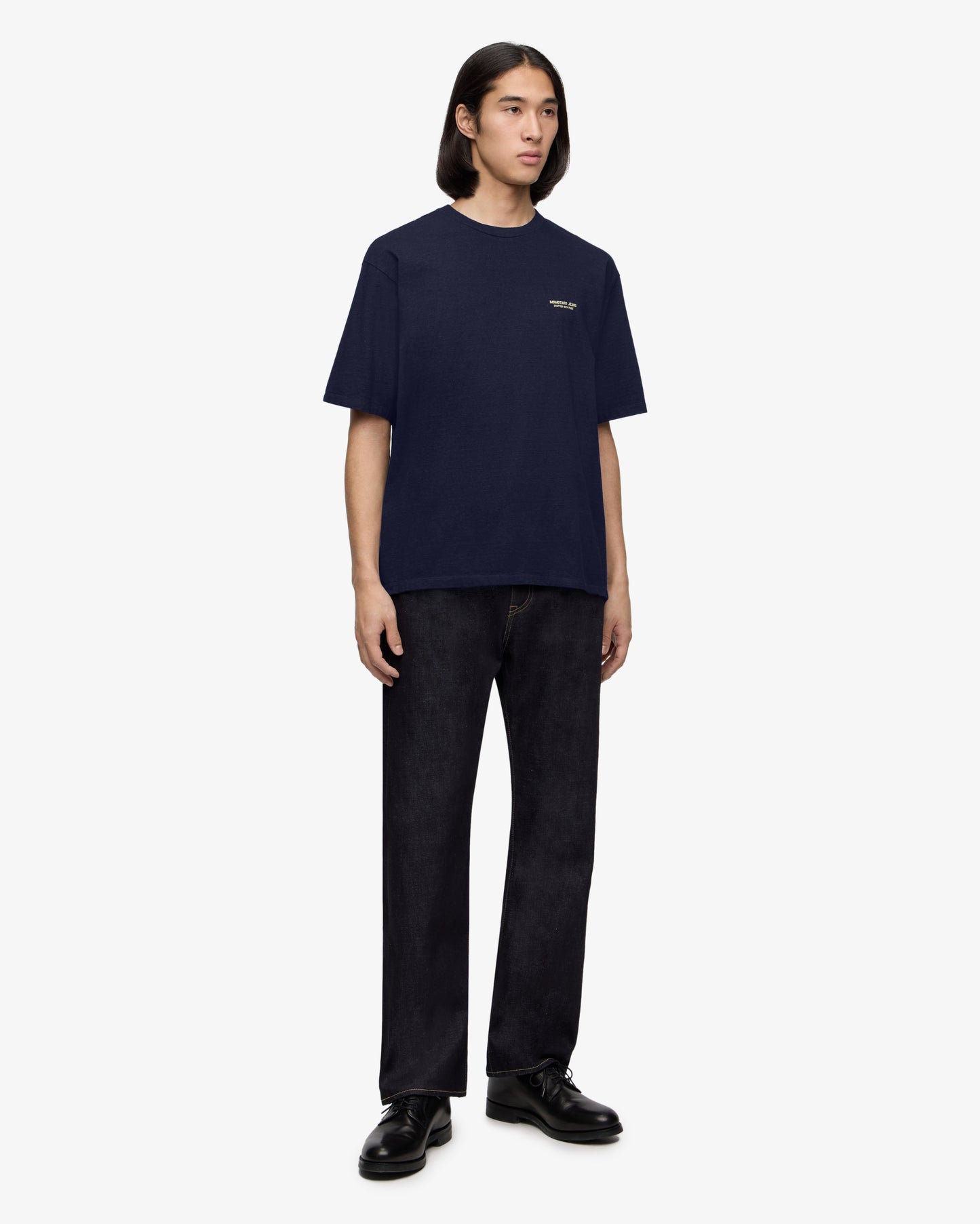 INDIGO YARN DYED TEE - TOKUNO BLUE