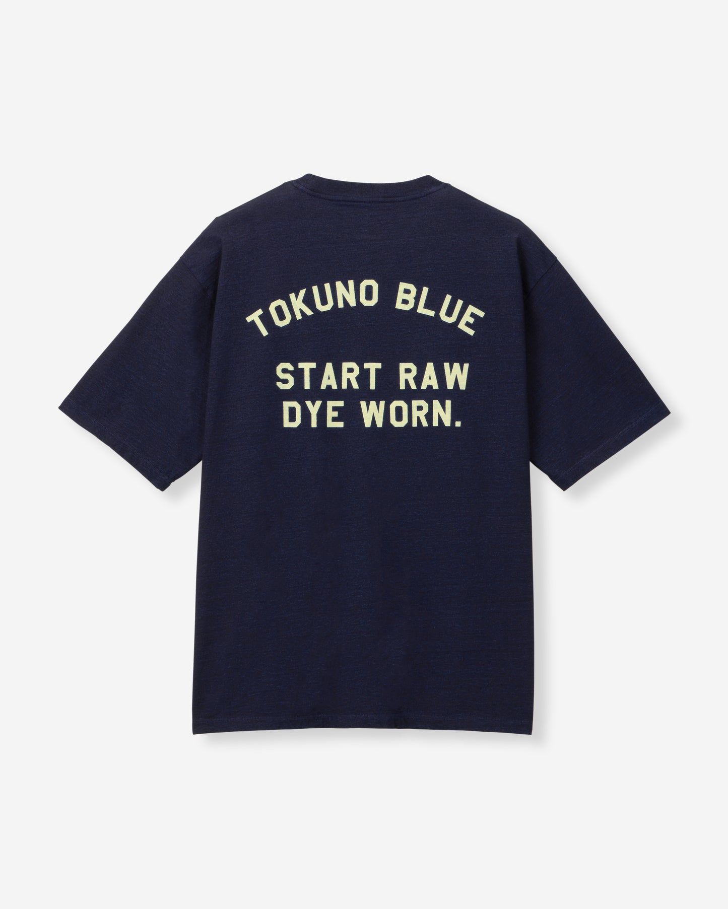 INDIGO YARN DYED TEE - TOKUNO BLUE