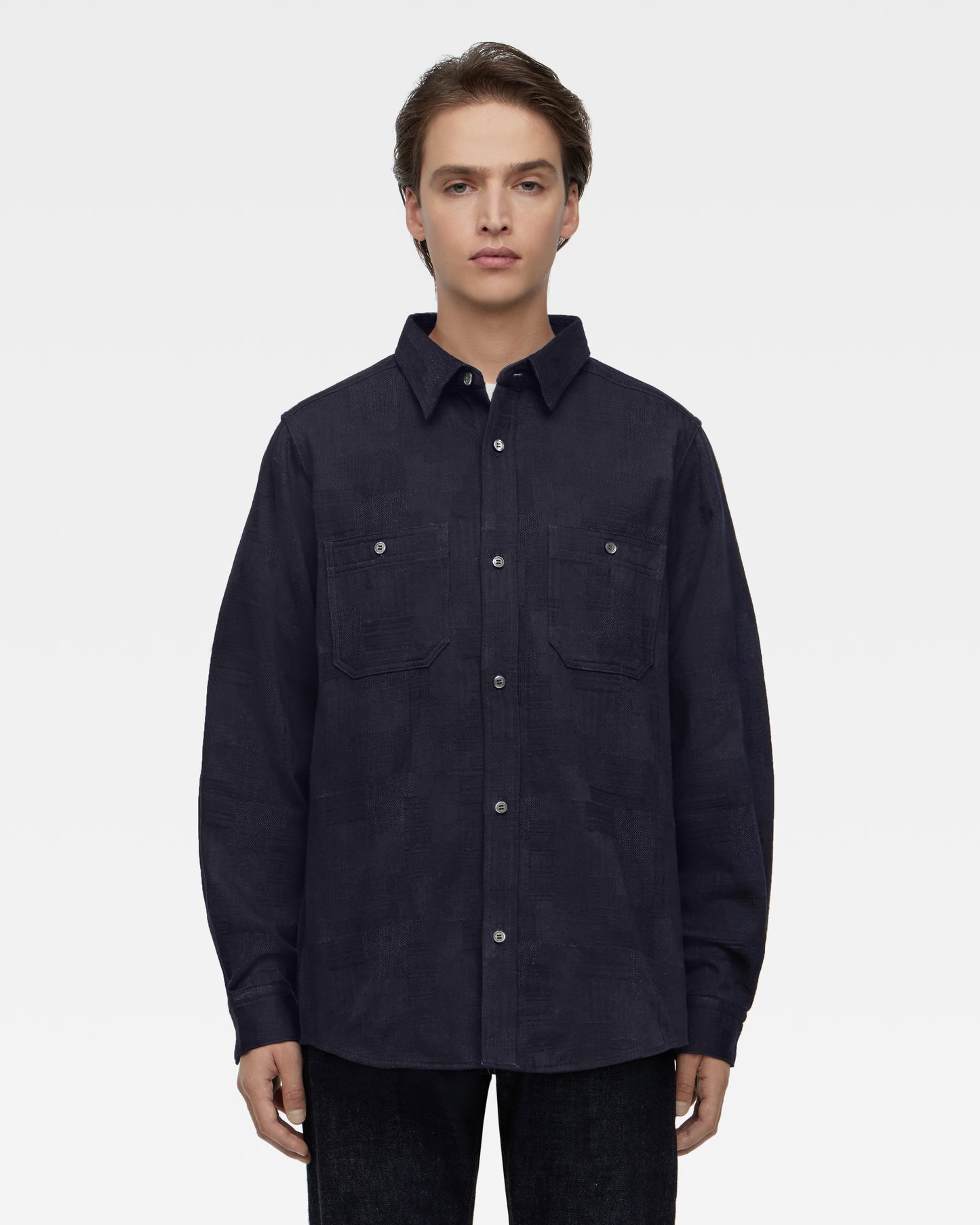 Indigo Jacquard Shirt