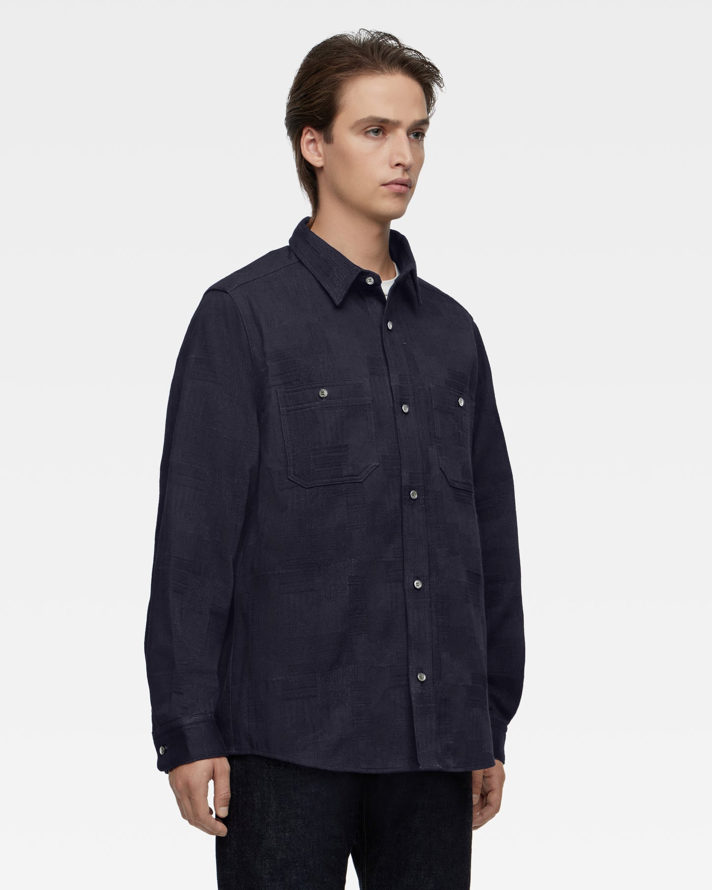 Indigo Jacquard Shirt