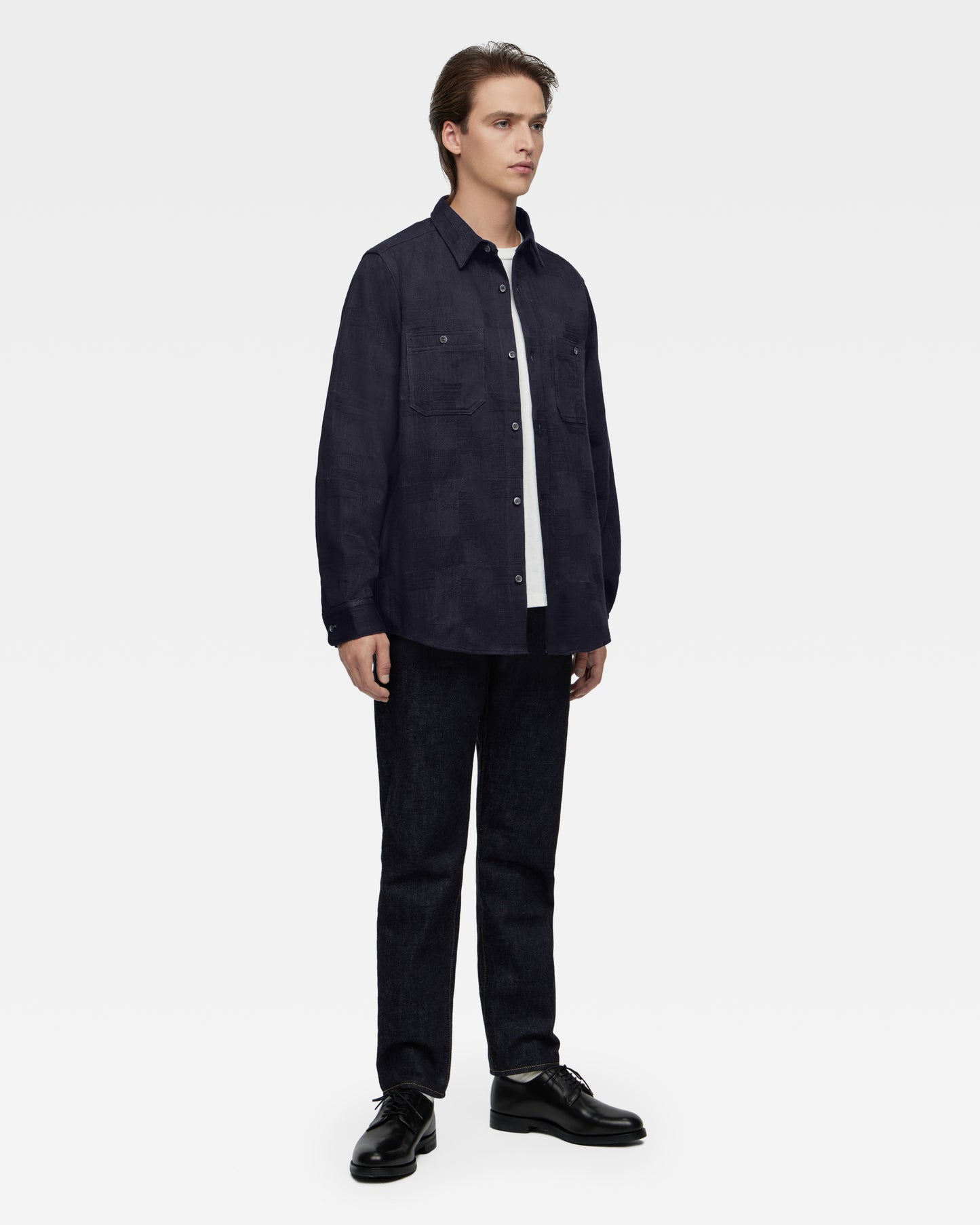 Indigo Jacquard Shirt