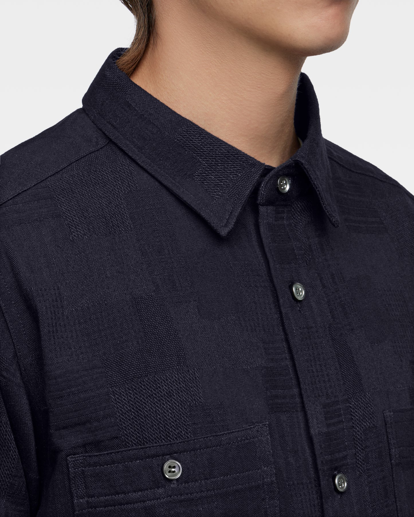 Indigo Jacquard Shirt