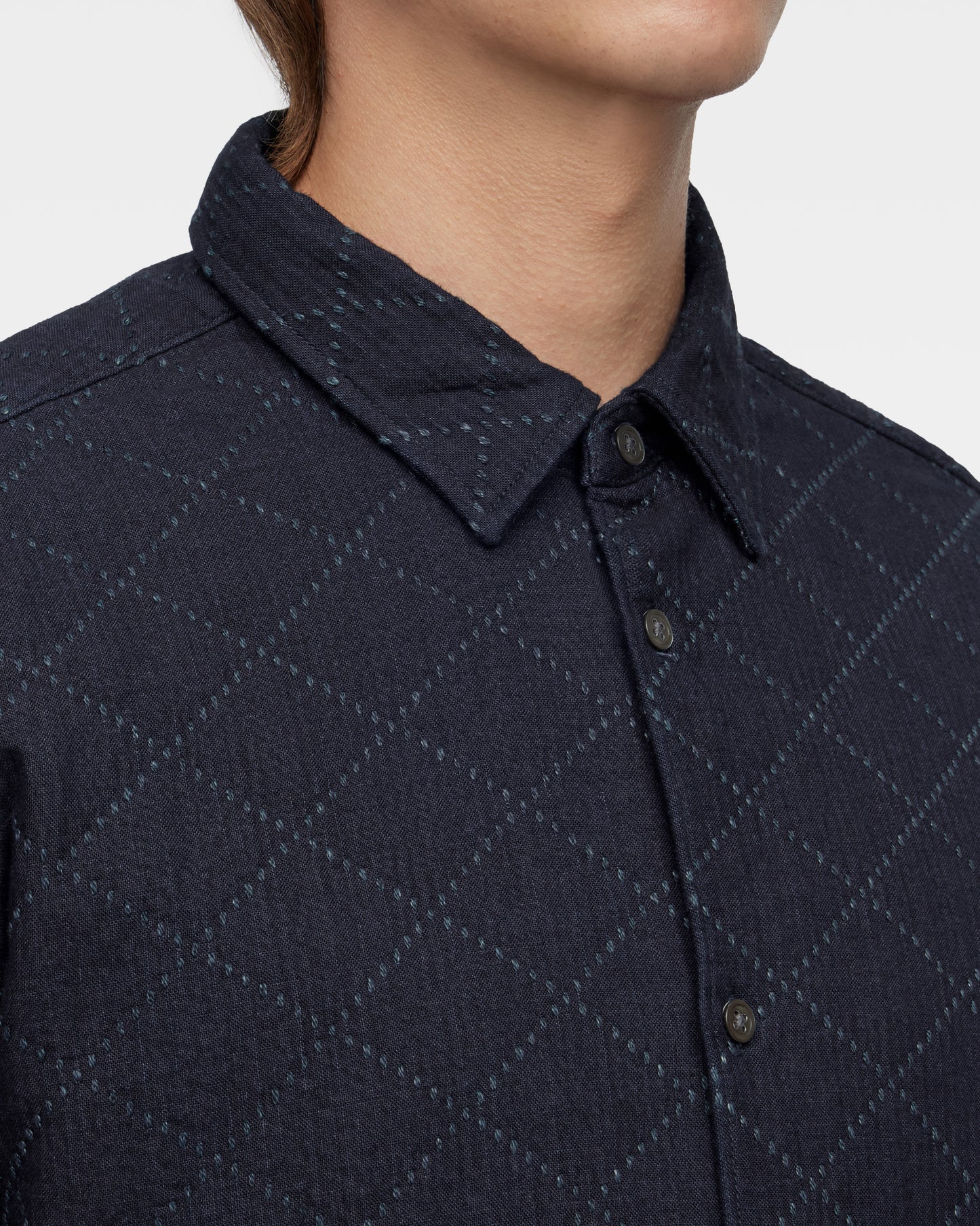 Indigo Sashiko Shirt