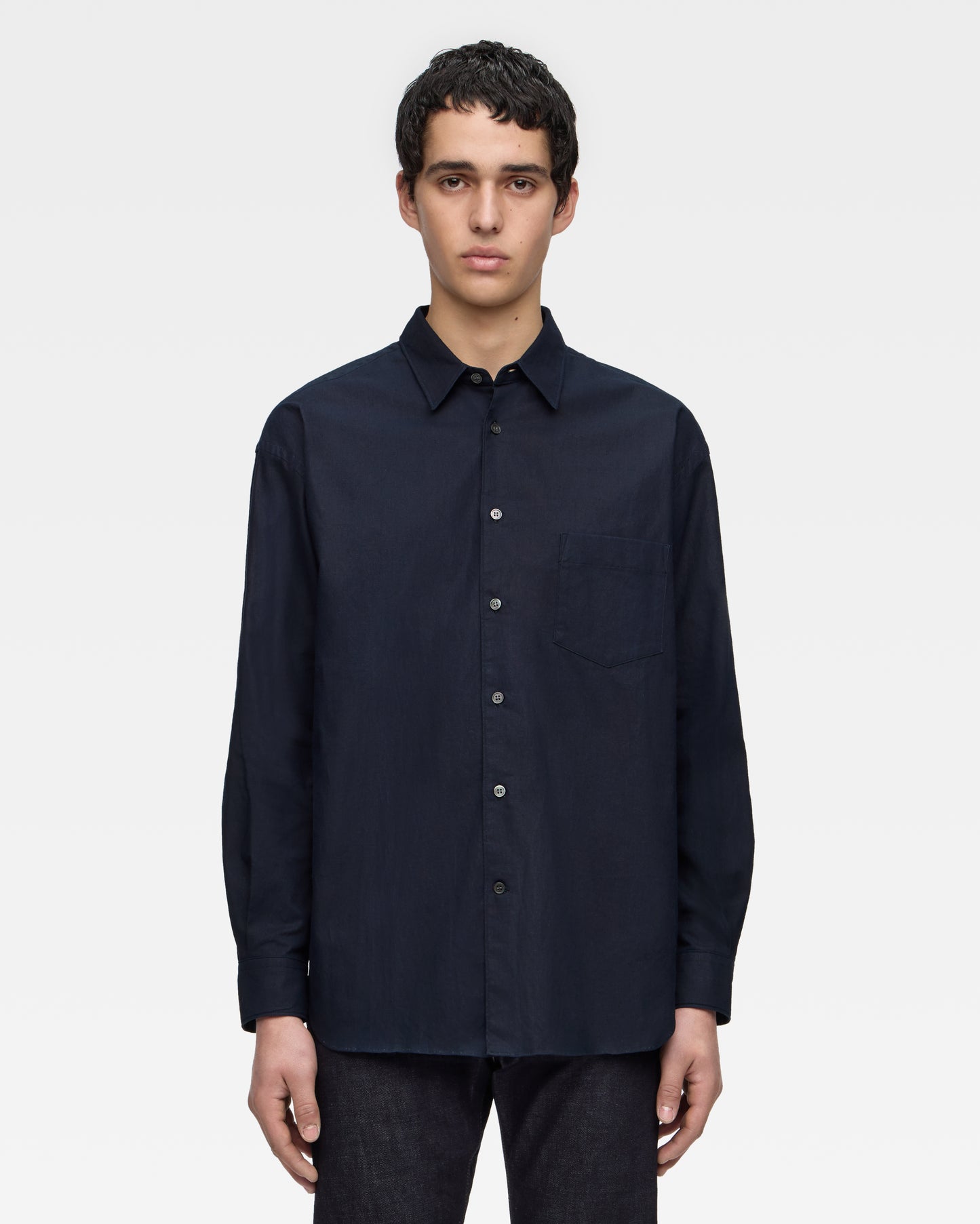 POPLIN L/S SHIRT - INDIGO