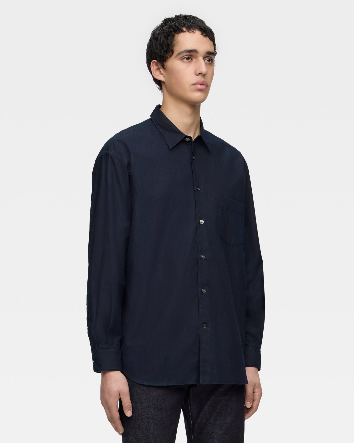 POPLIN L/S SHIRT - INDIGO