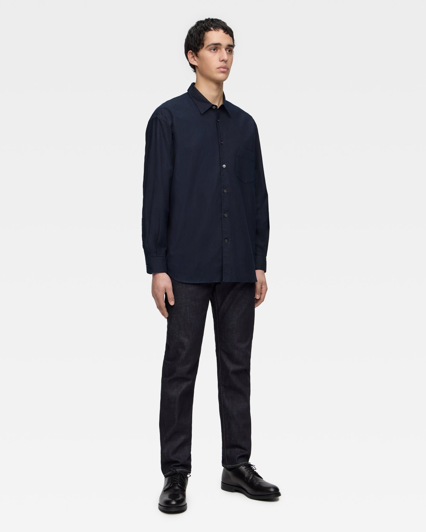 POPLIN L/S SHIRT - INDIGO