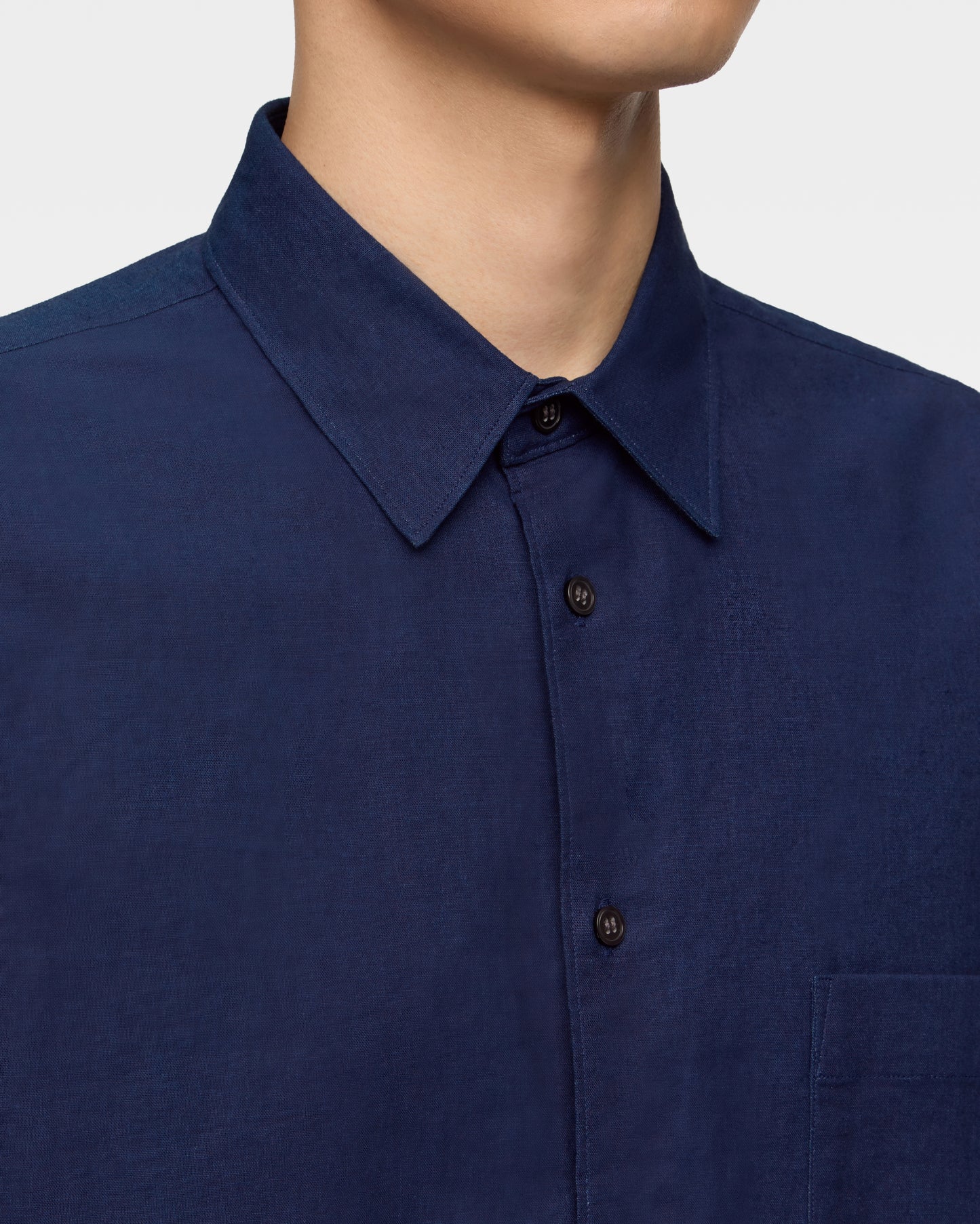 POPLIN L/S SHIRT - INDIGO