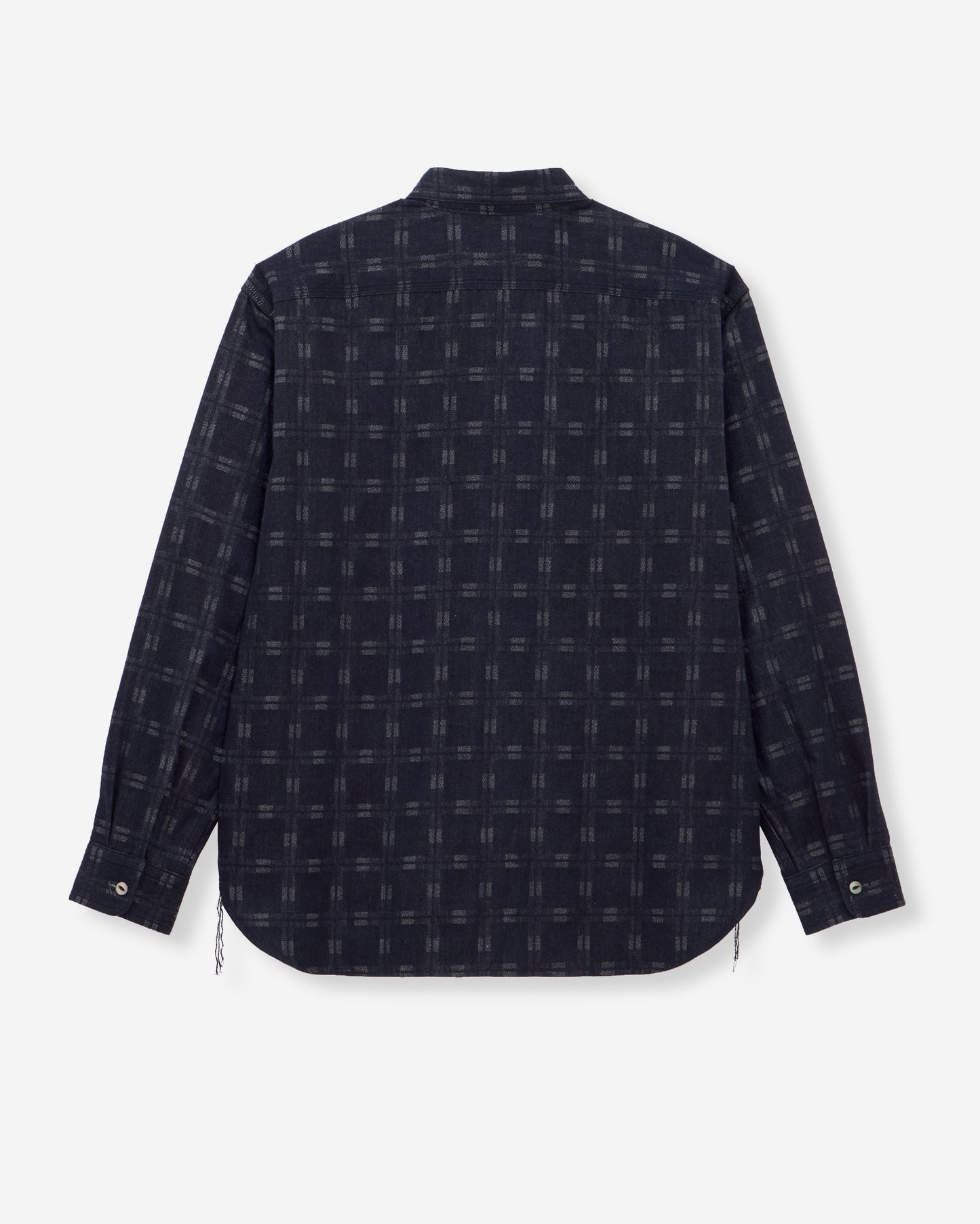 TRIPLE STITCH L/S JACQUARD SHIRT - INDIGO