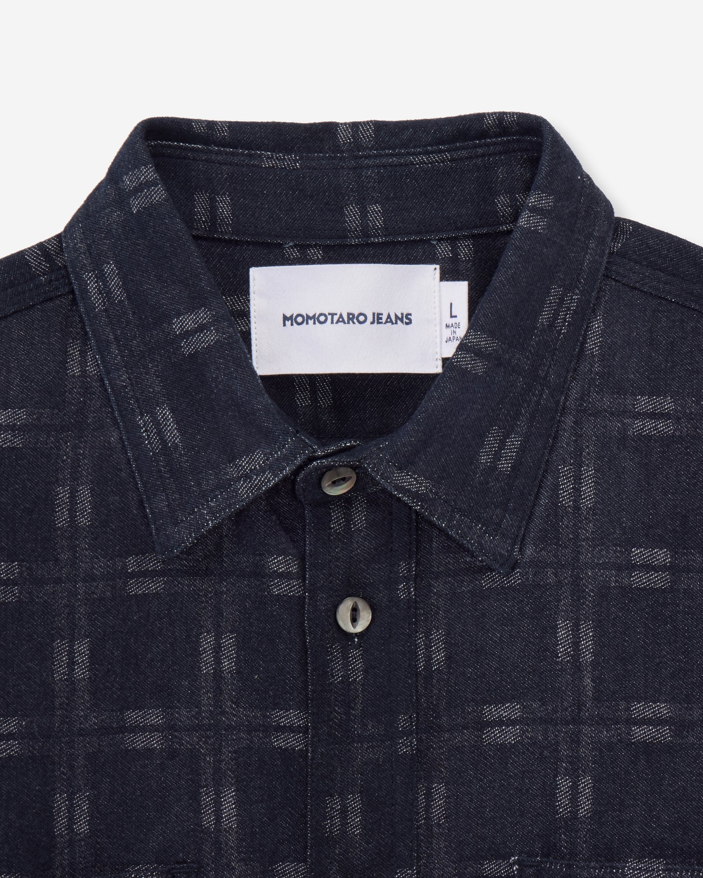 TRIPLE STITCH L/S JACQUARD SHIRT - INDIGO