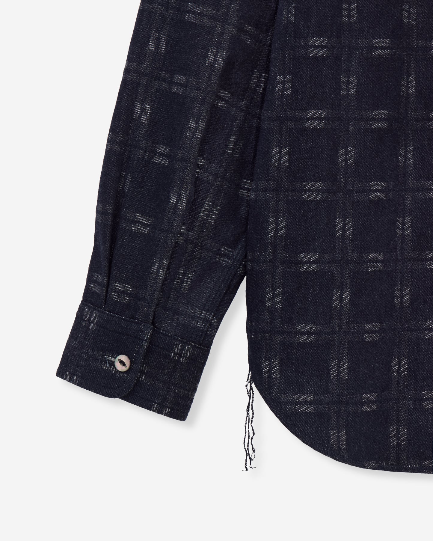 TRIPLE STITCH L/S JACQUARD SHIRT - INDIGO