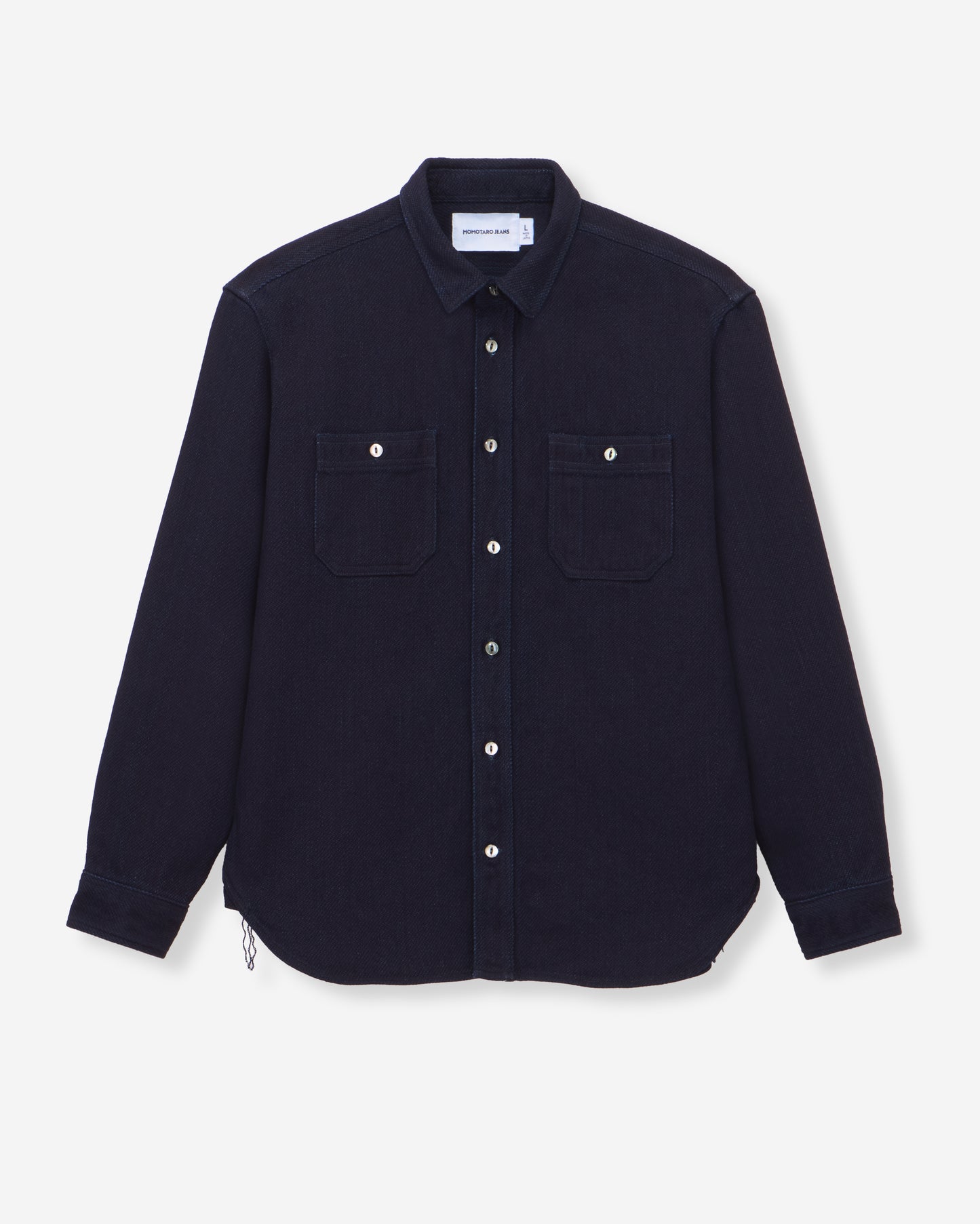 TRIPLE STITCH L/S DOBBY SHIRT - INDIGO