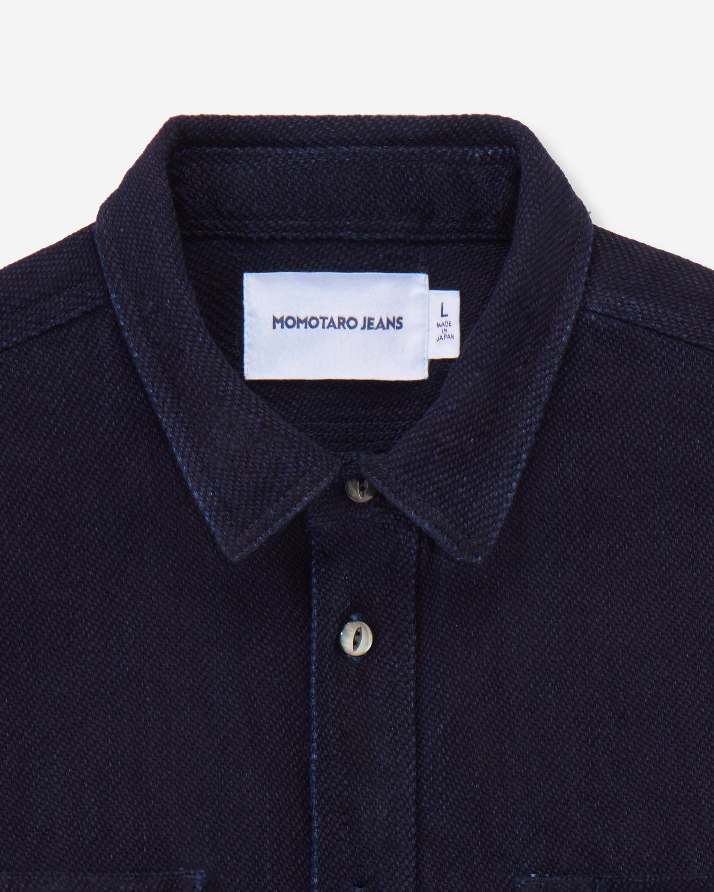 TRIPLE STITCH L/S DOBBY SHIRT - INDIGO