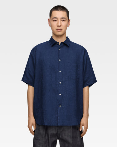 LINEN S/S SHIRT - INDIGO