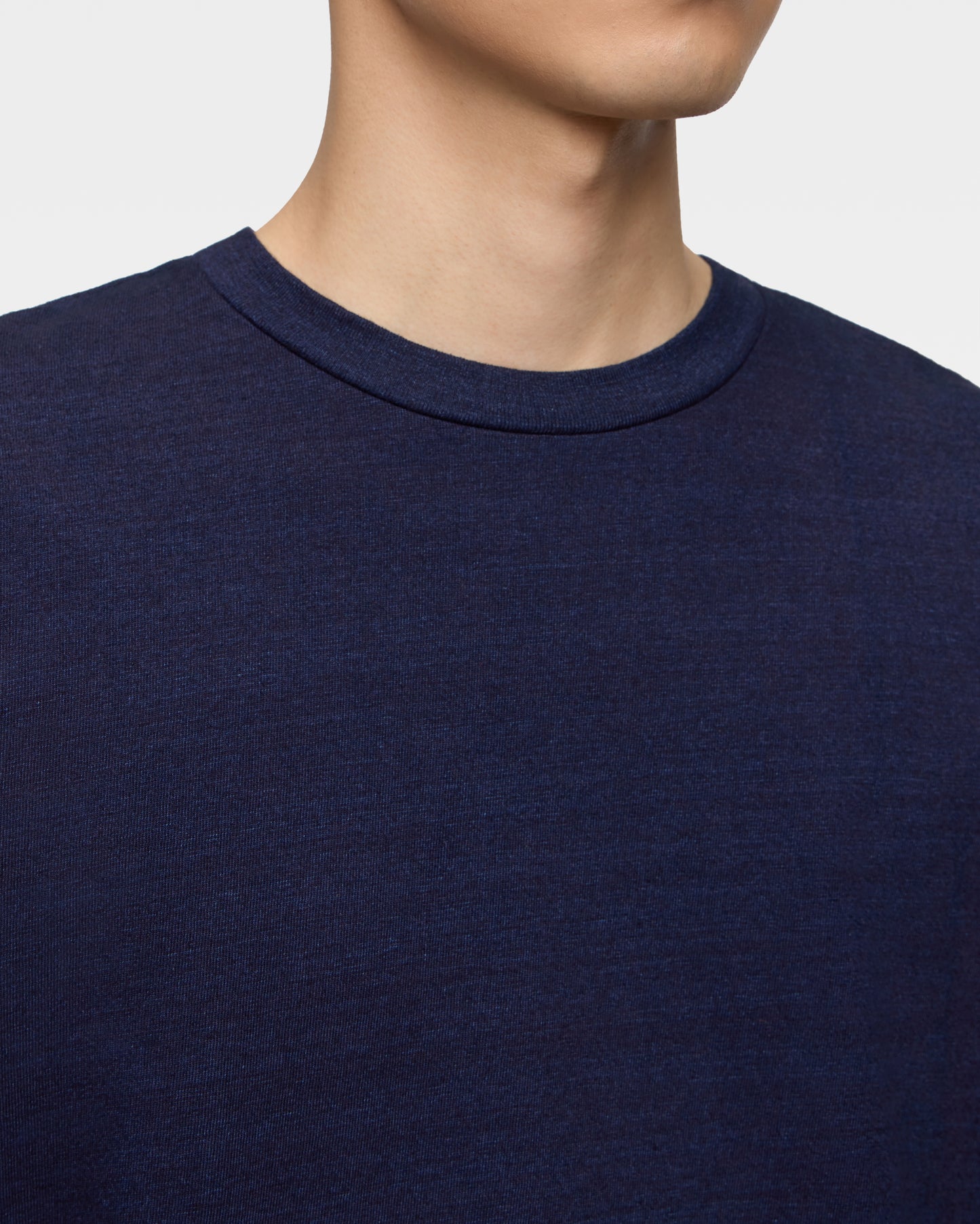 YARN DYED S/S POCKET TEE - INDIGO